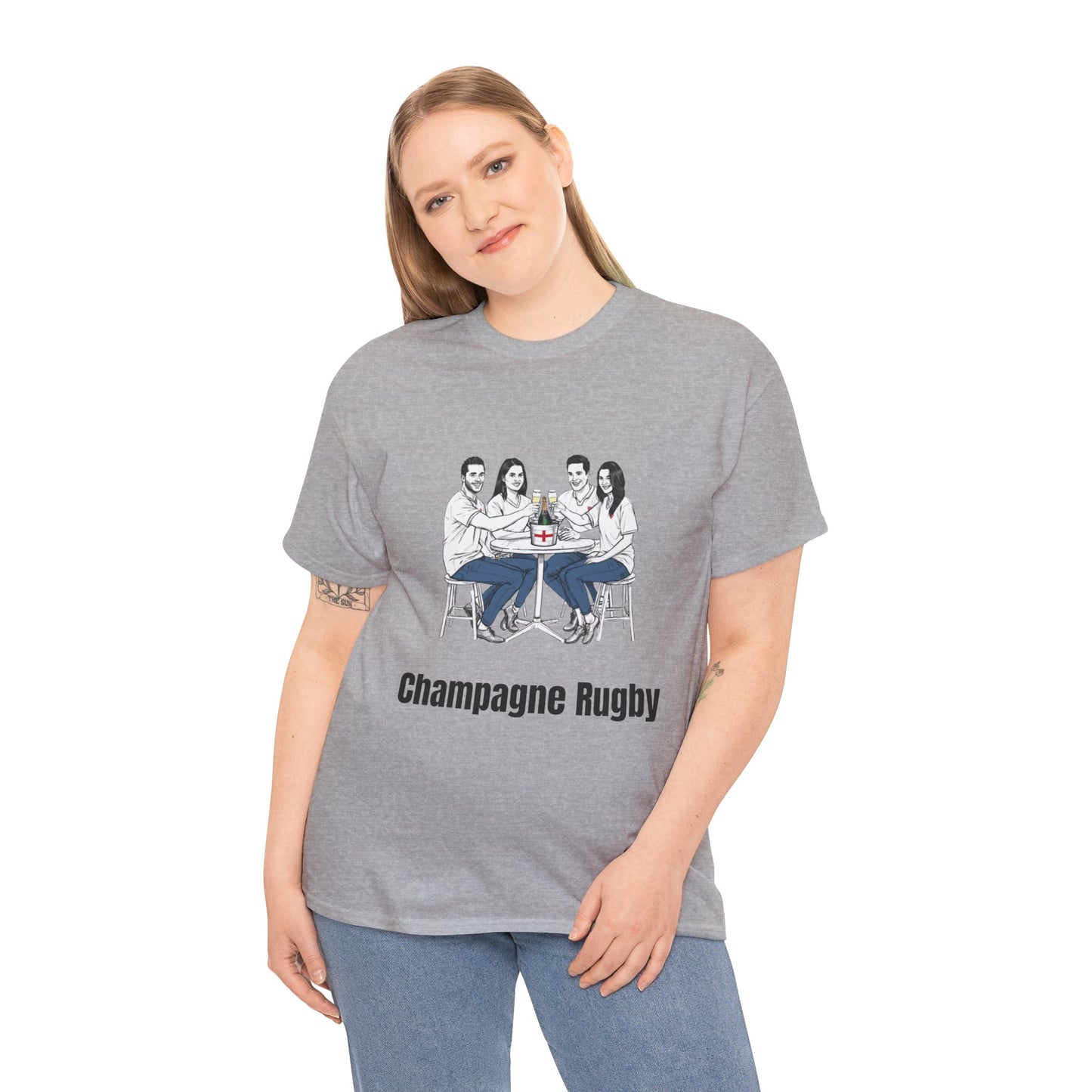 T-shirt de rugby champagne - Cadeau pour les supporters anglais du Tournoi des Six Nations