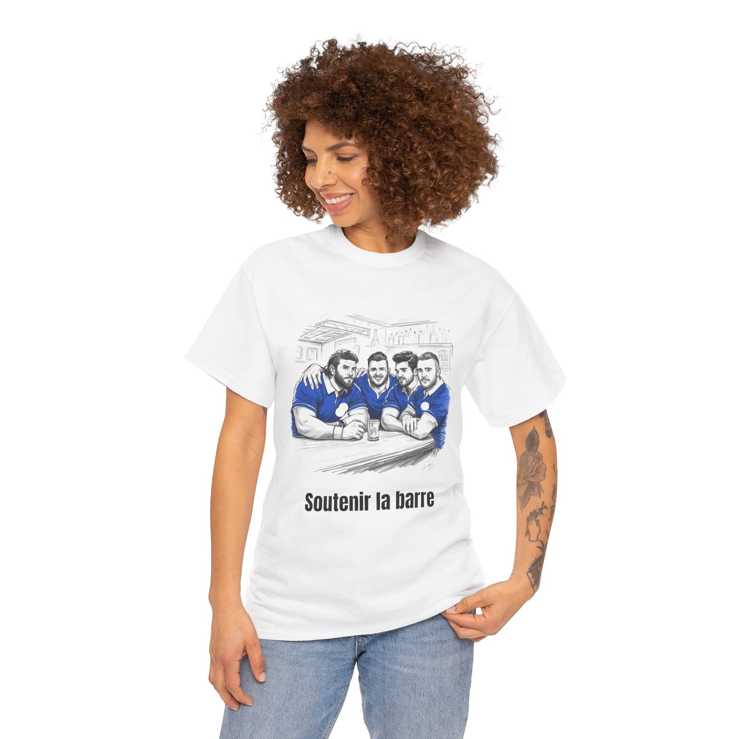 Soutenir la barre – T-shirt humoristique de rugby français pour les fans et cadeaux