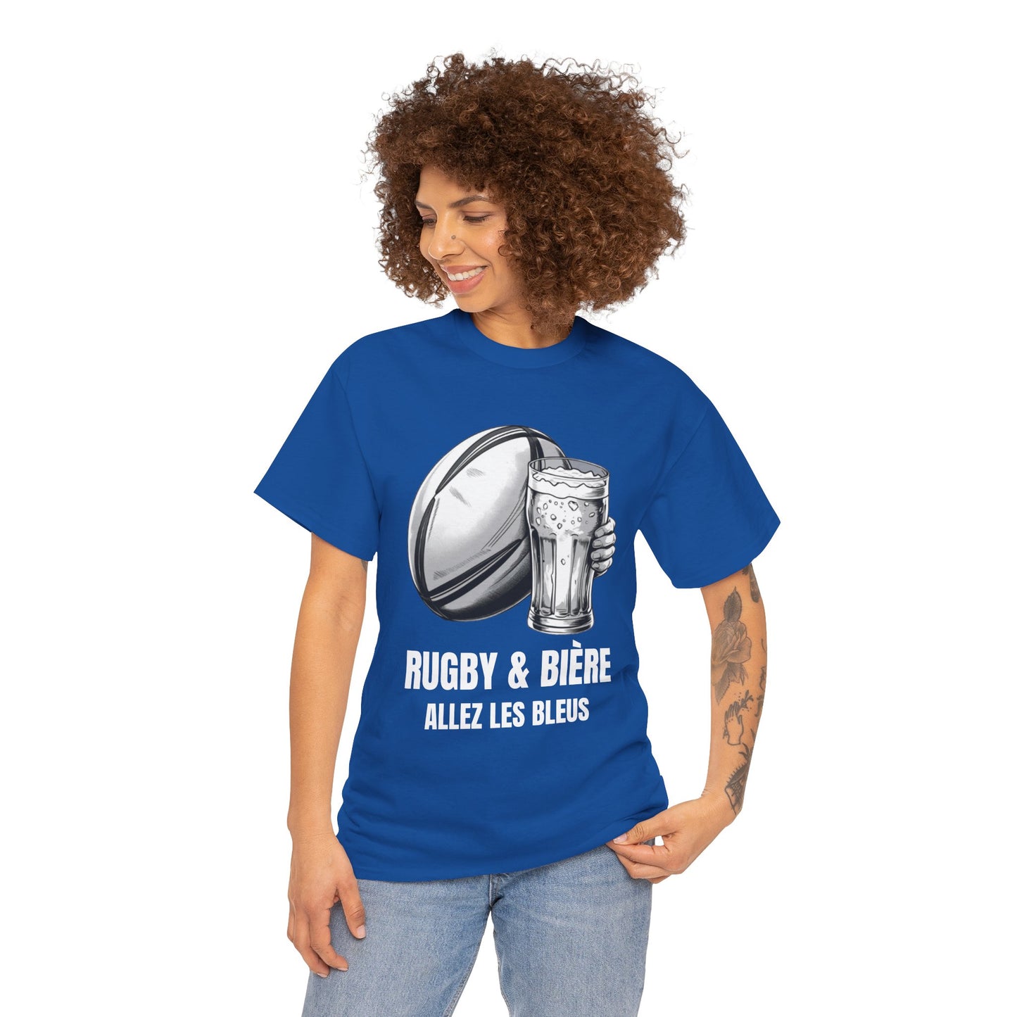 Rugby & Beer “Allez Les Bleus” T-Shirt – France Rugby Fan Matchday Gift