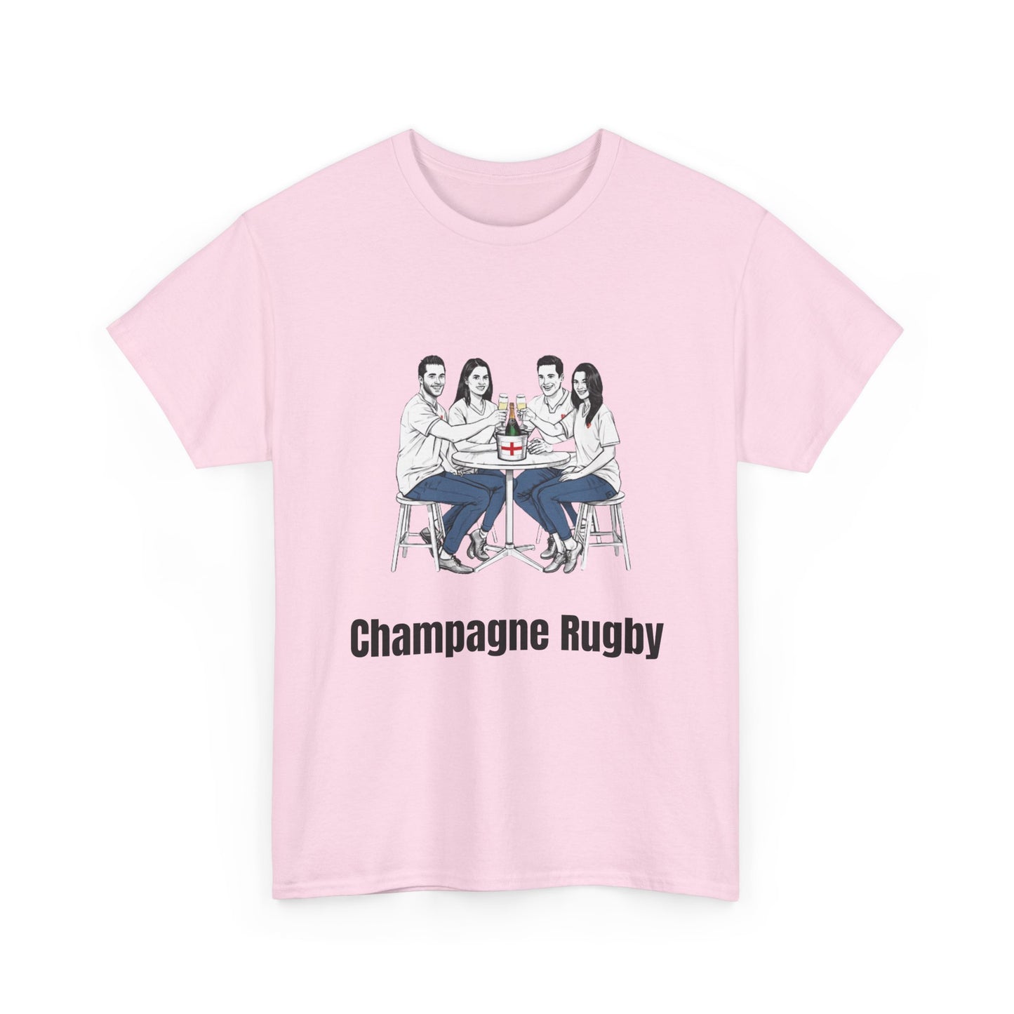 Champagne Rugby T-Shirt - Six Nations English Fan Gift