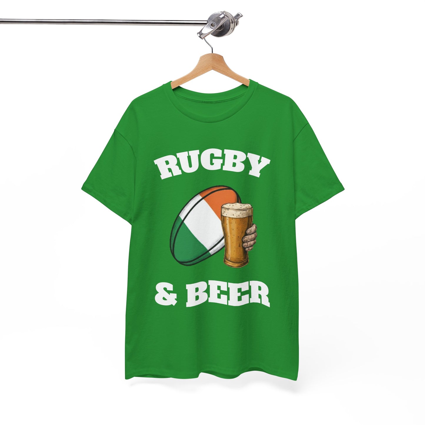 Irish Rugby & Beer T-Shirt – Perfect for Match Days, Gifts & Lads Trips