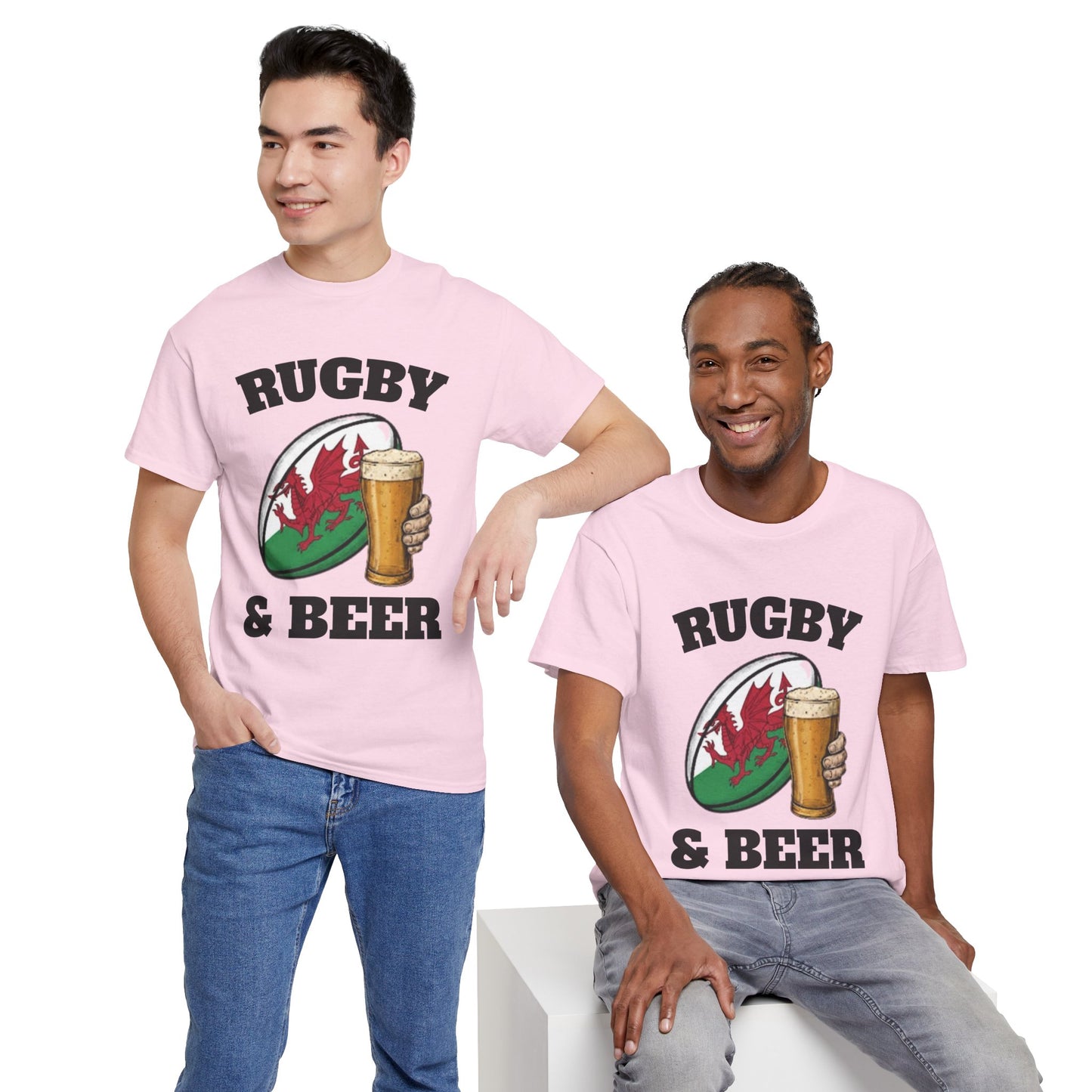 Wales Rugby & Beer T-Shirt – Perfect for Match Days, Gifts & Lads Trips