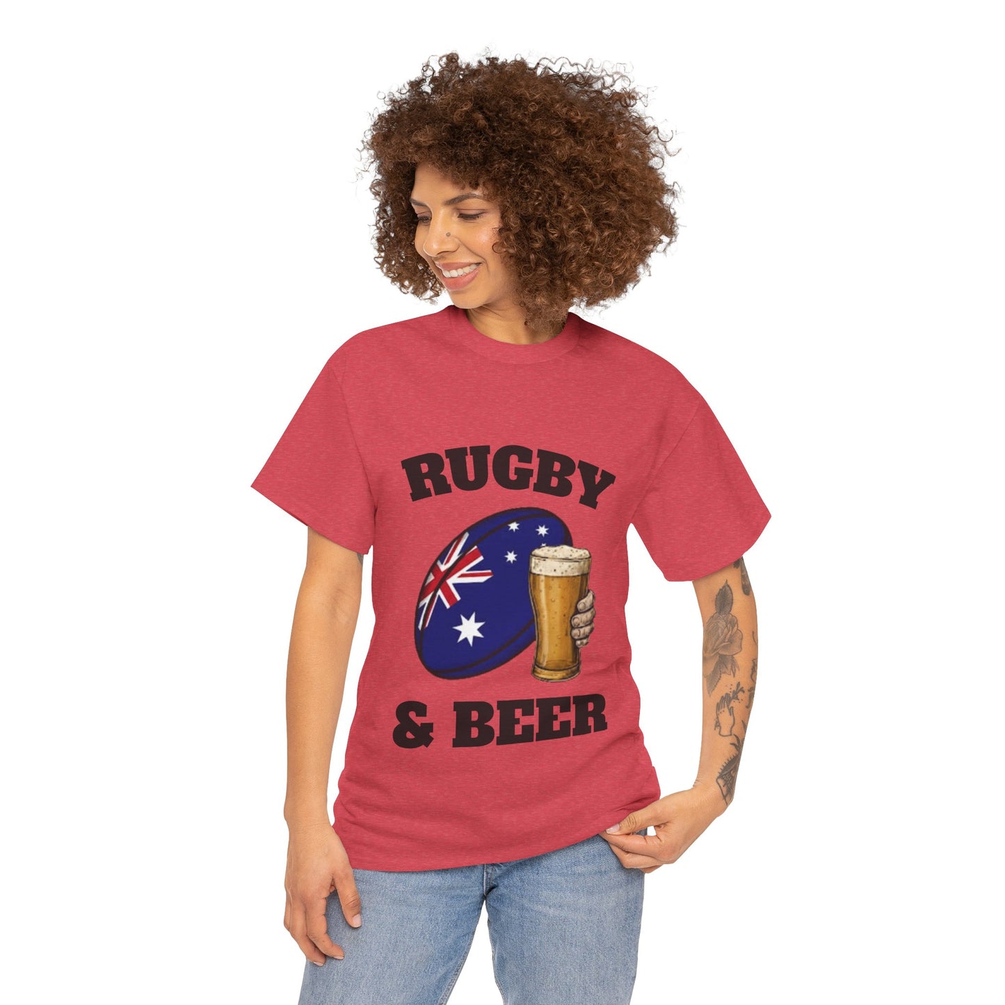 T-shirt Rugby & Beer Australia – T-shirt pour les fans de rugby des Wallabies
