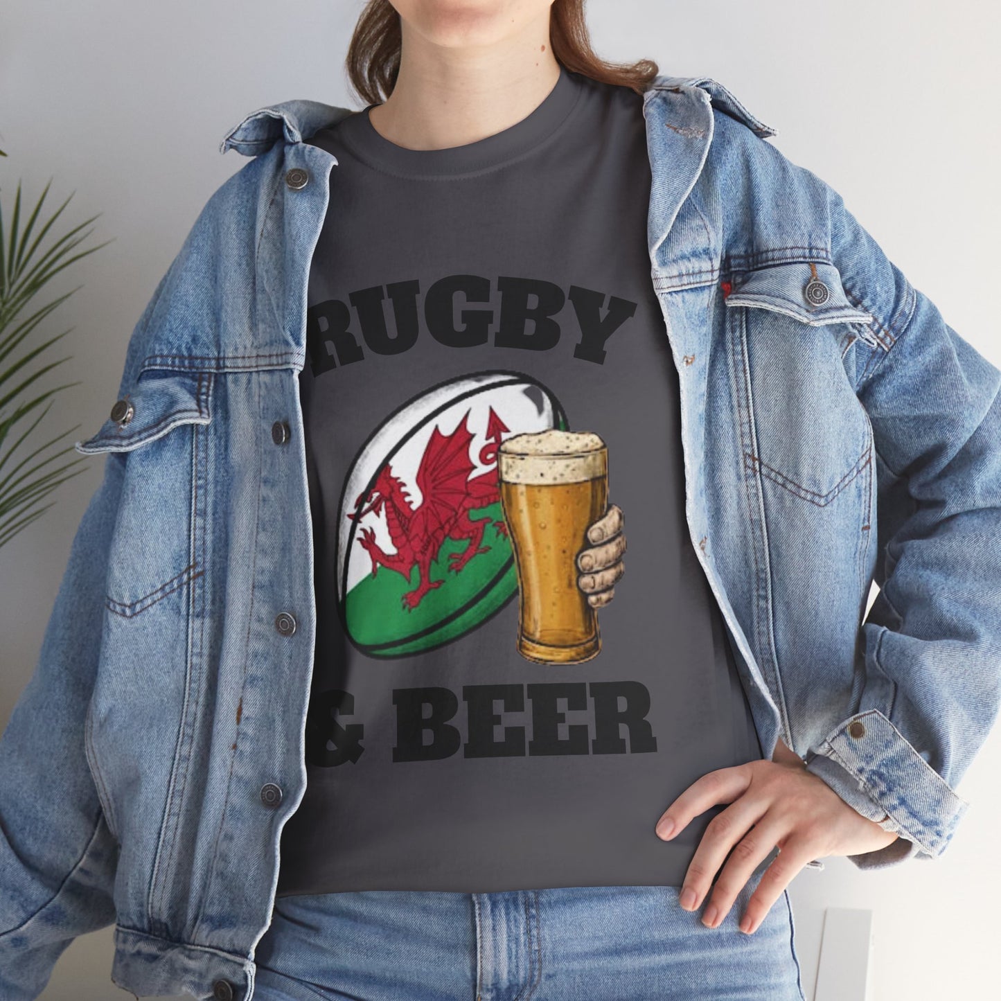 Wales Rugby & Beer T-Shirt – Perfect for Match Days, Gifts & Lads Trips