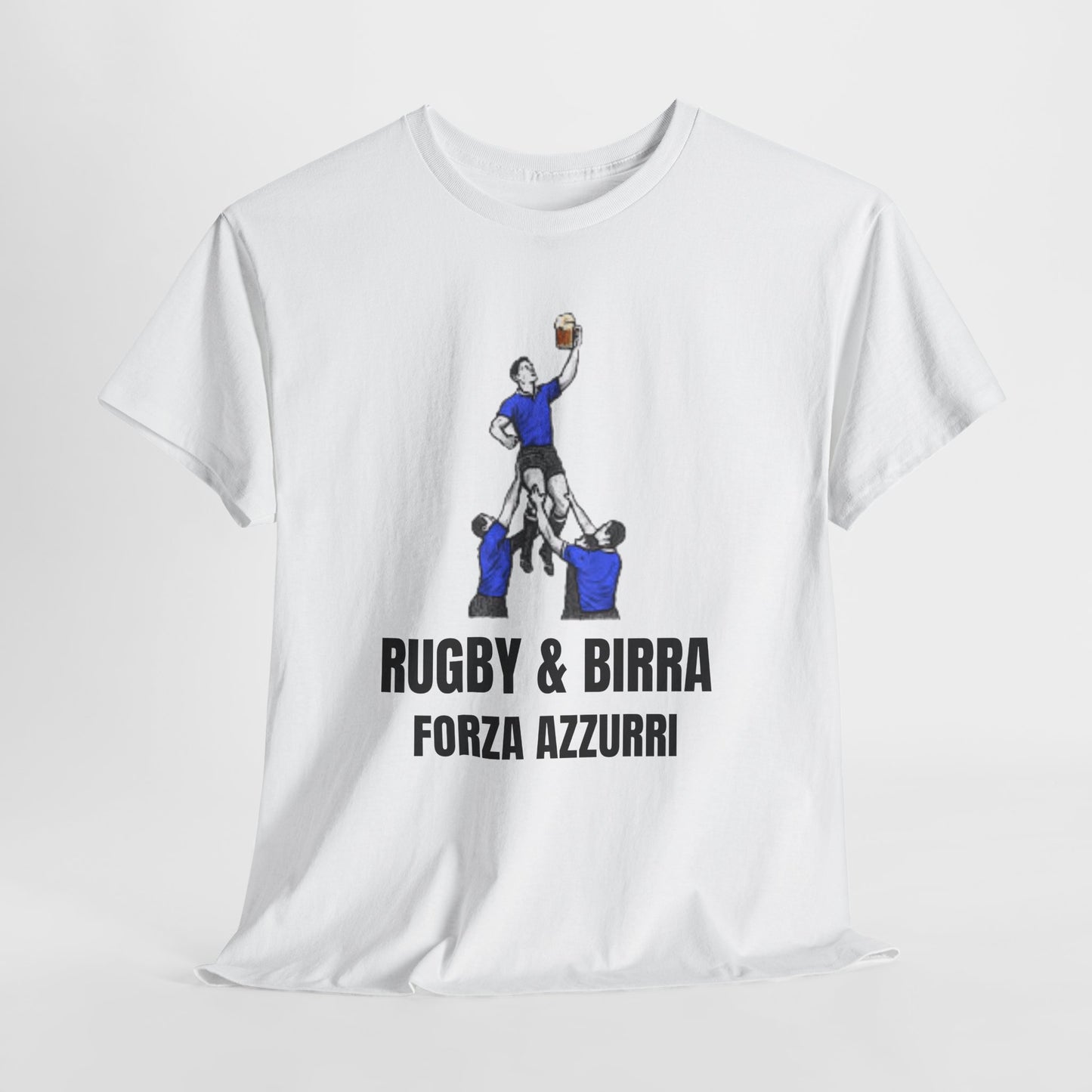 Forza Azzurri Italy Rugby T-Shirt | Rugby & Birra Fan Tee