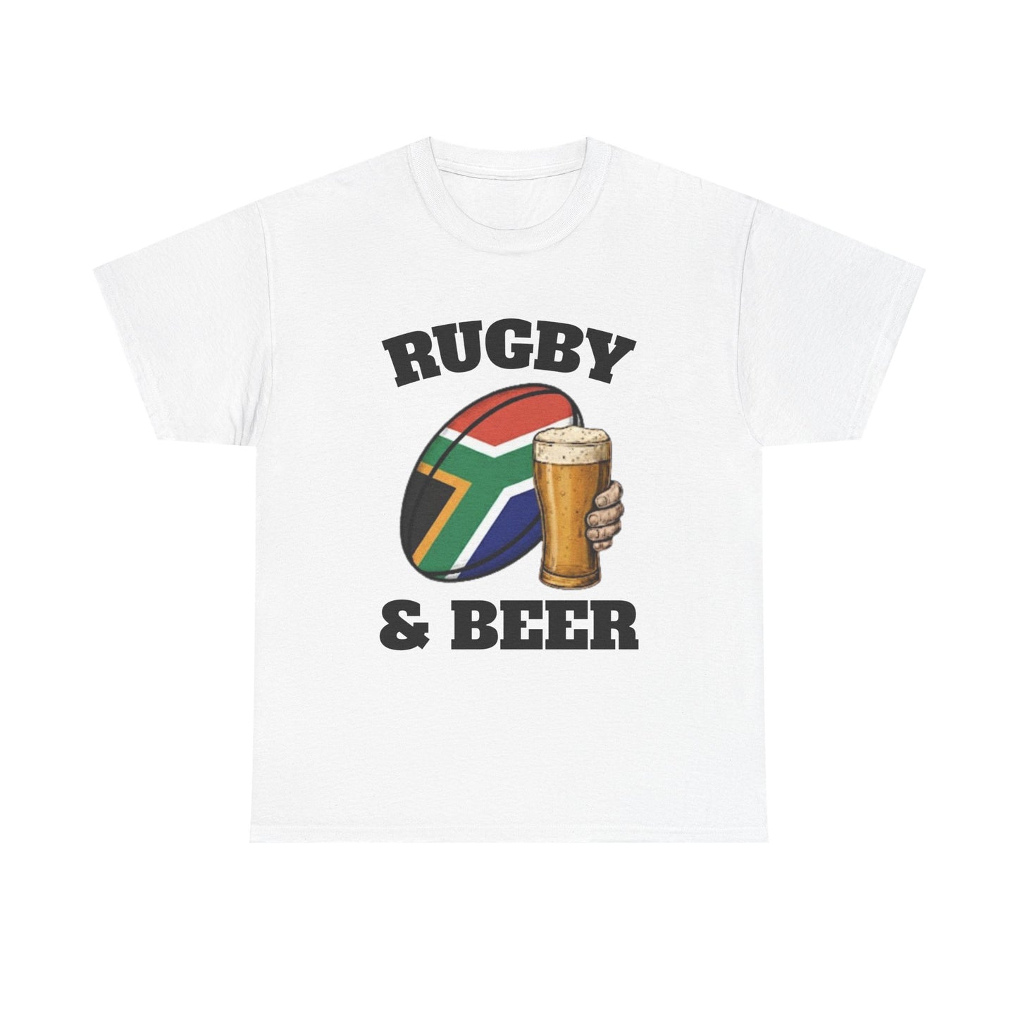 Rugby & Beer South Africa T-Shirt – Springboks Rugby Fan Tee
