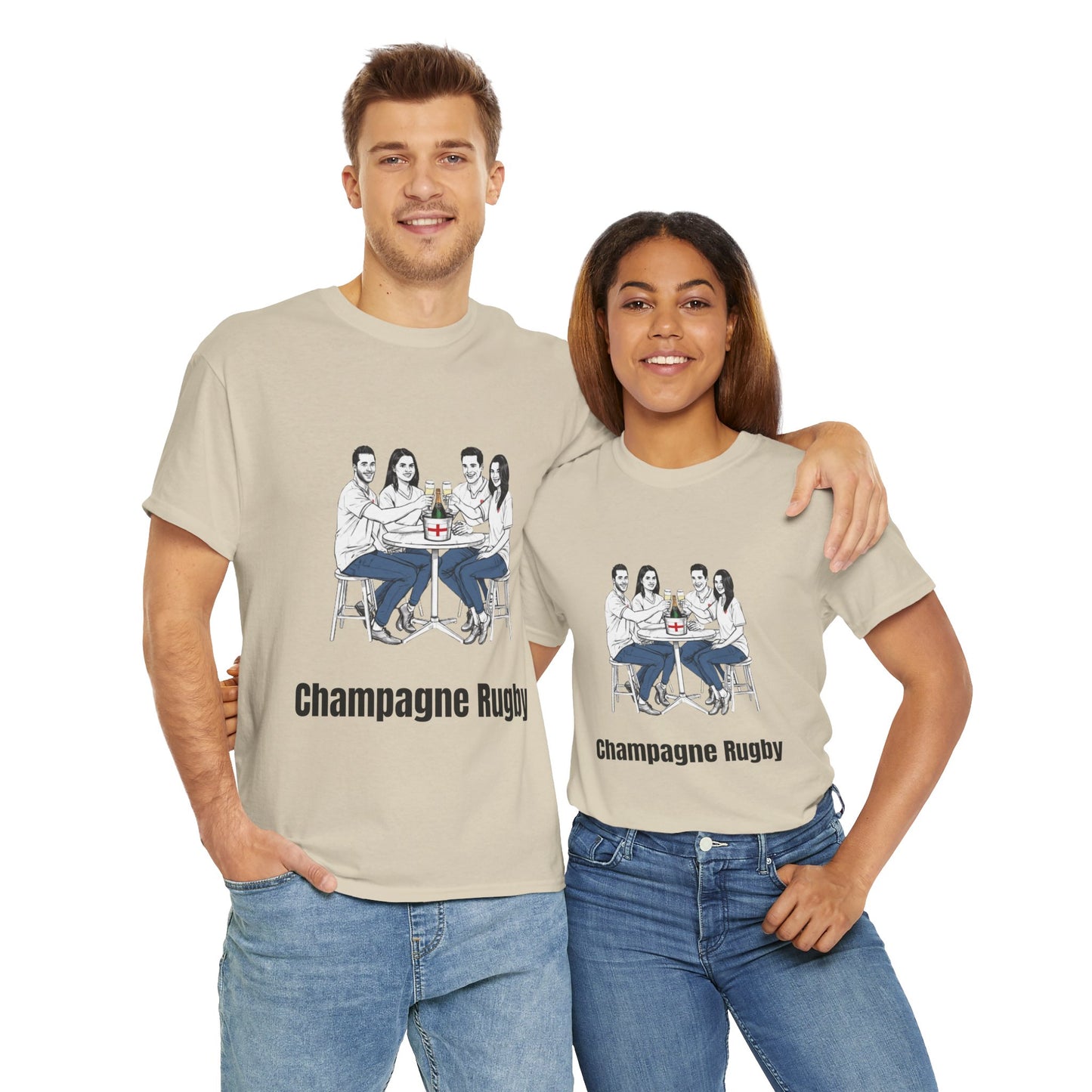 T-shirt de rugby champagne - Cadeau pour les supporters anglais du Tournoi des Six Nations
