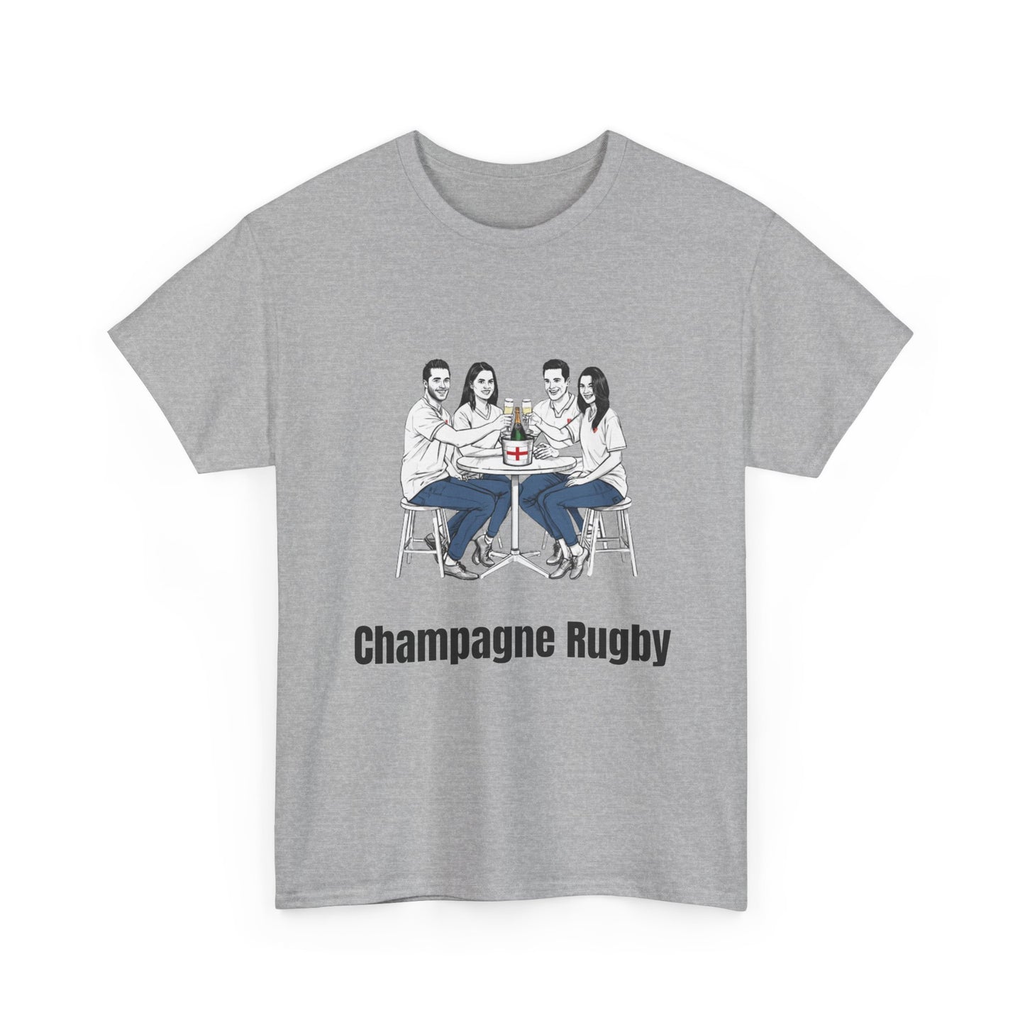Champagne Rugby T-Shirt - Six Nations English Fan Gift
