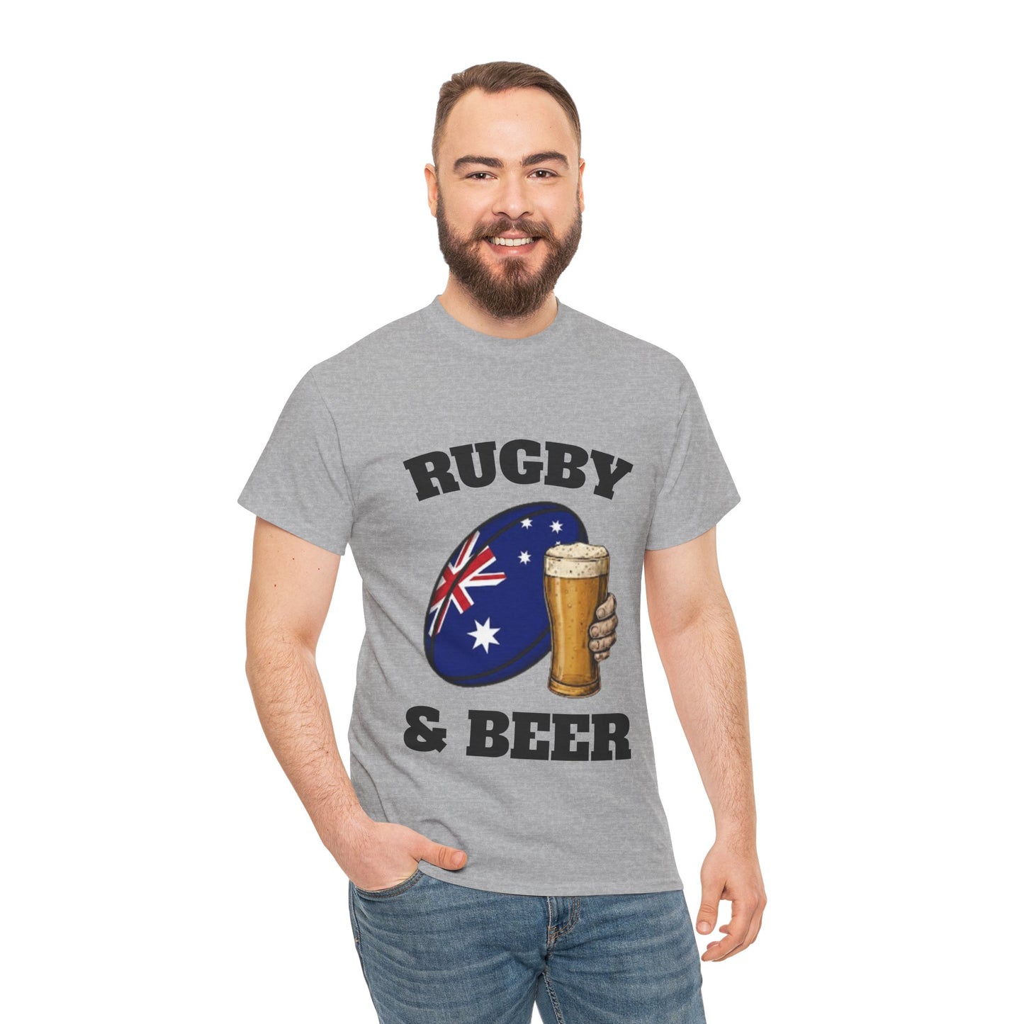 T-shirt Rugby & Beer Australia – T-shirt pour les fans de rugby des Wallabies