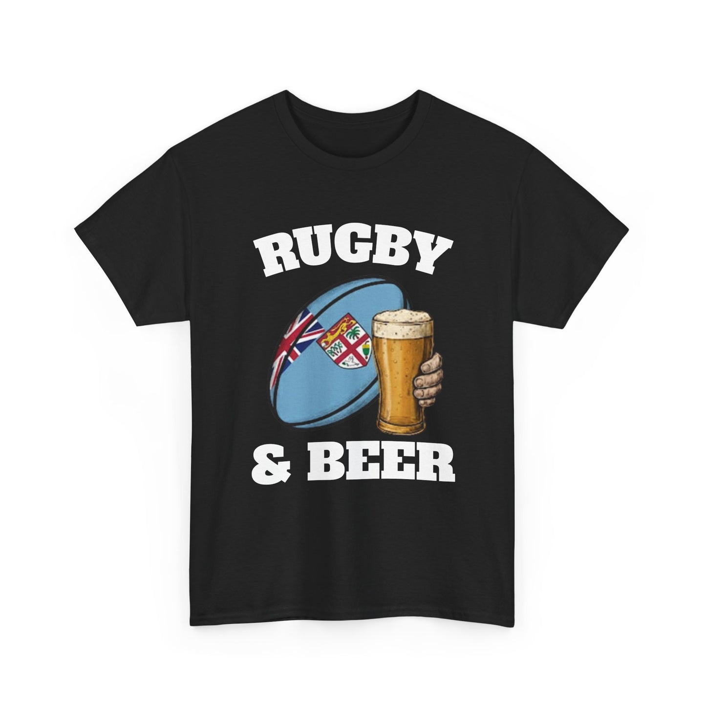 Rugby & Beer Fiji T-Shirt – Flying Fijians Rugby Fan Tee