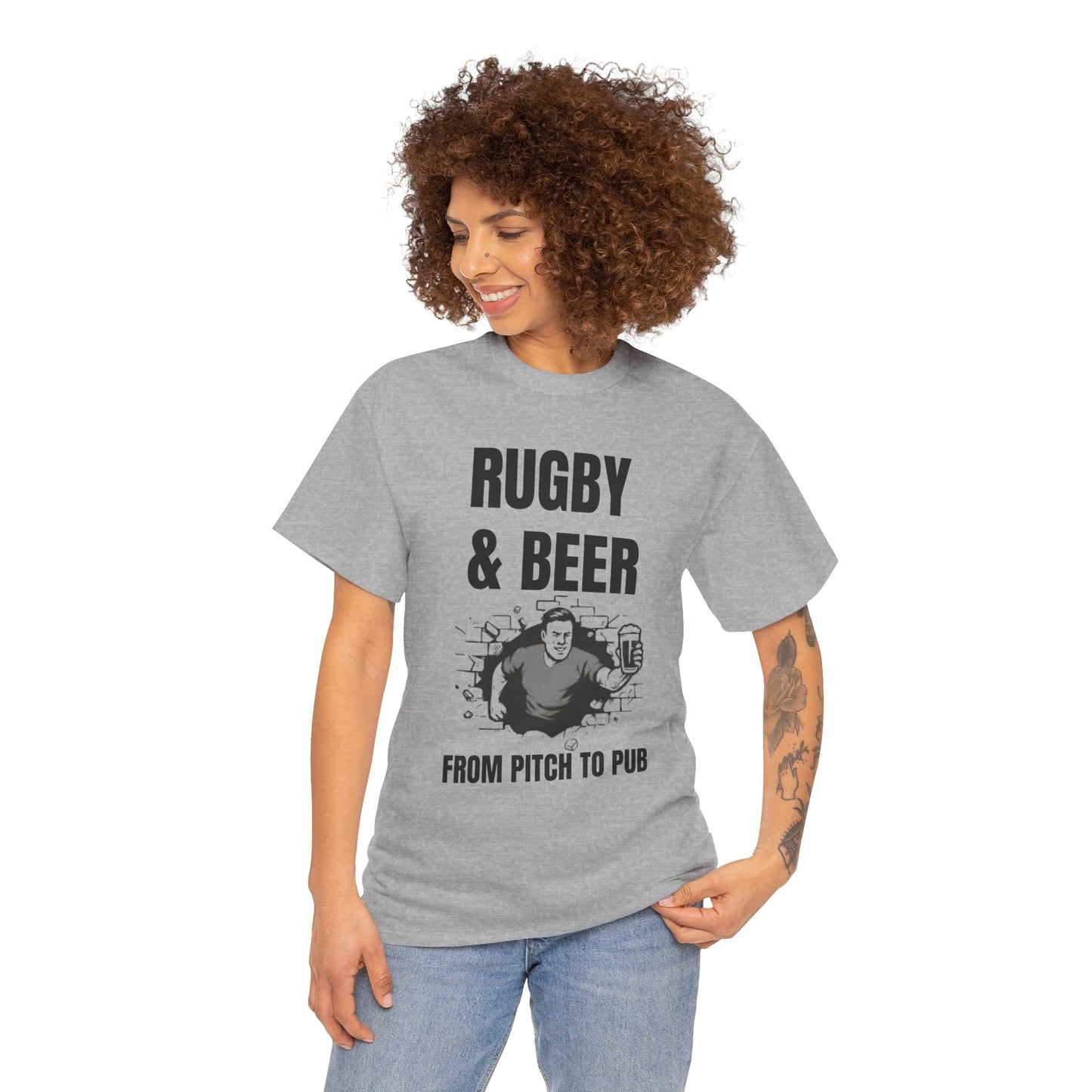 T-shirt Rugby et bière – Du terrain au pub | T-shirt des supporters anglais de rugby