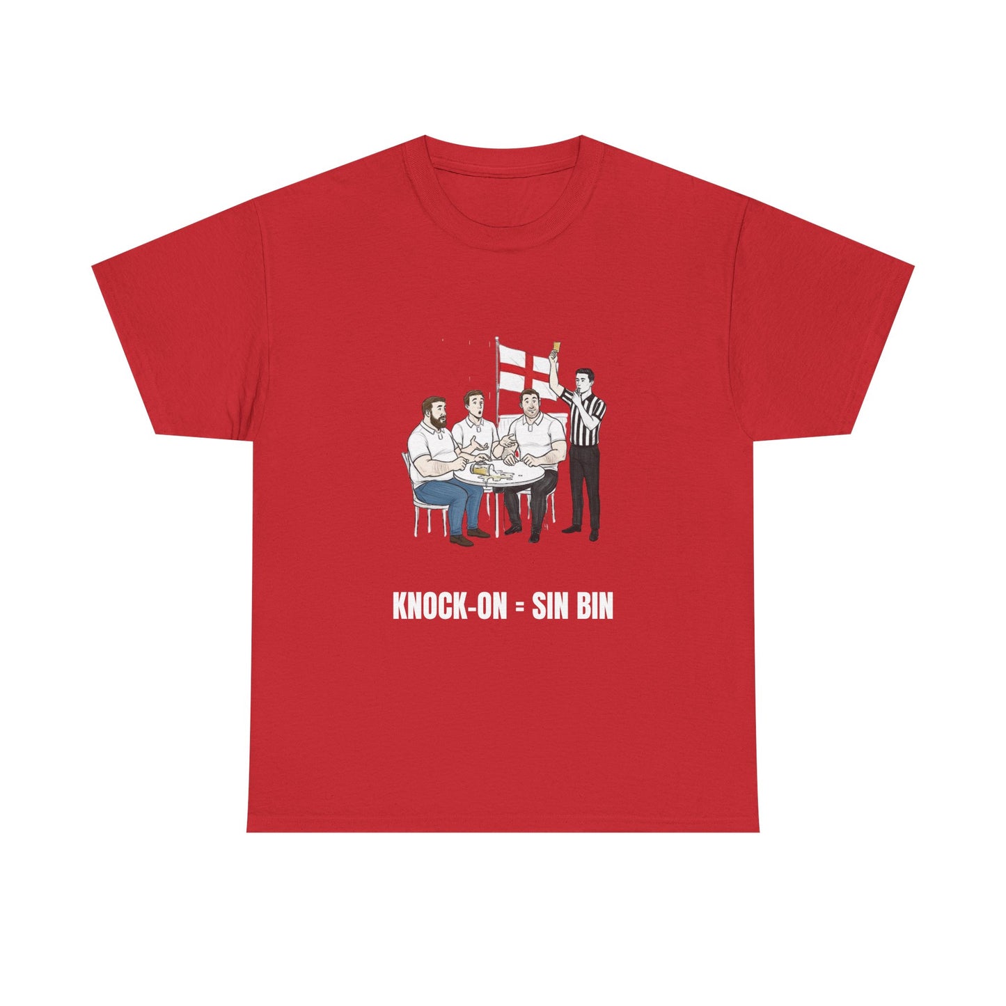 T-shirt rugby anglais et bière – Carton jaune renversé | T-shirt humoristique pour supporters de rugby