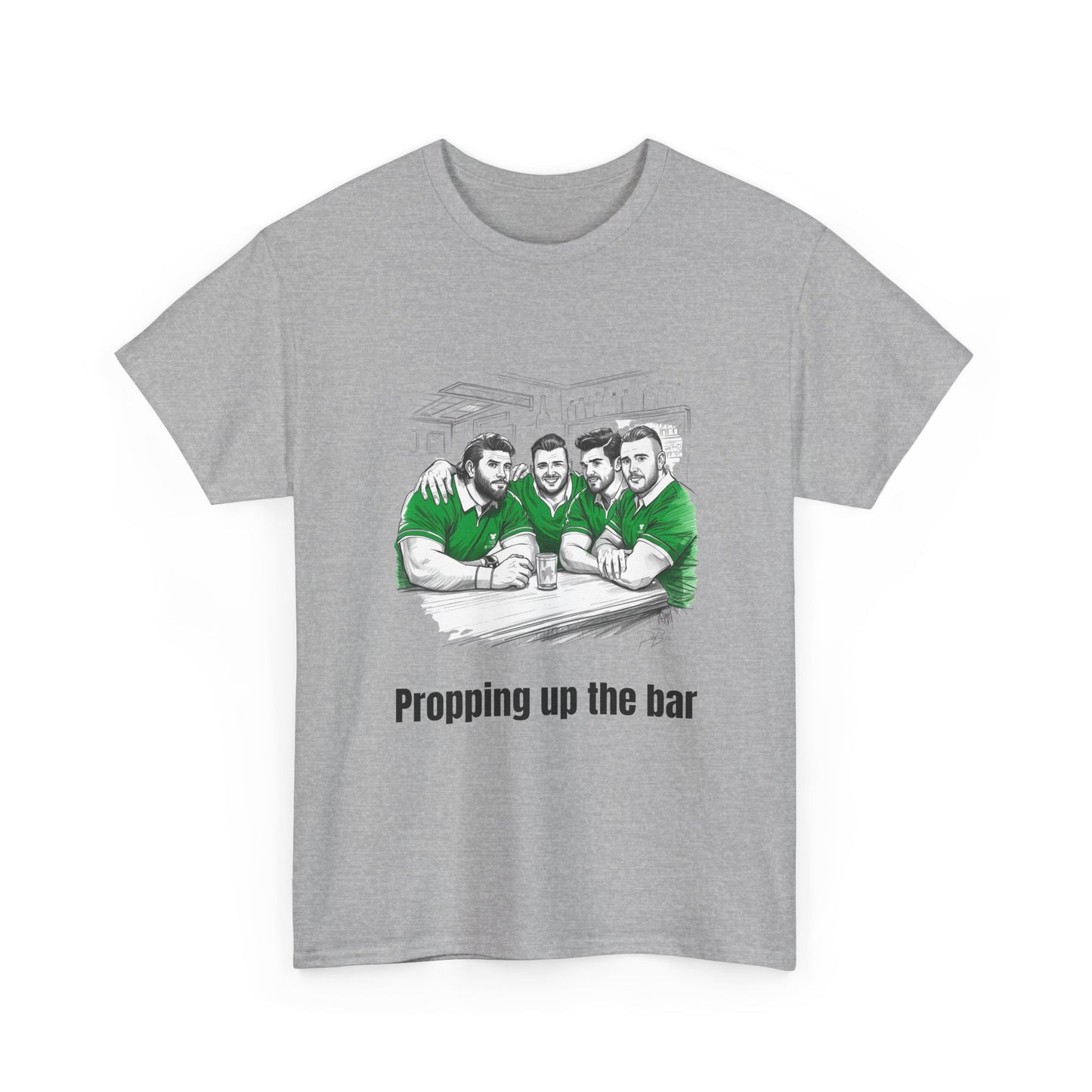 Propping Up The Bar – Divertente maglietta da rugby irlandese per tifosi e regali
