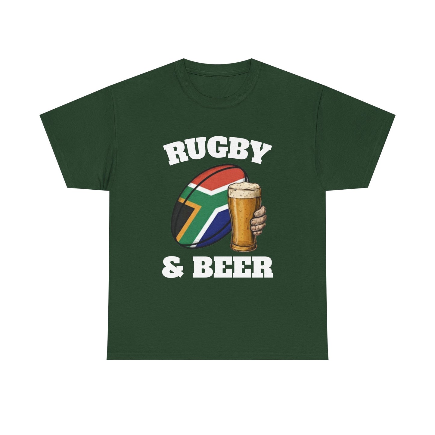 Rugby & Beer South Africa T-Shirt – Springboks Rugby Fan Tee