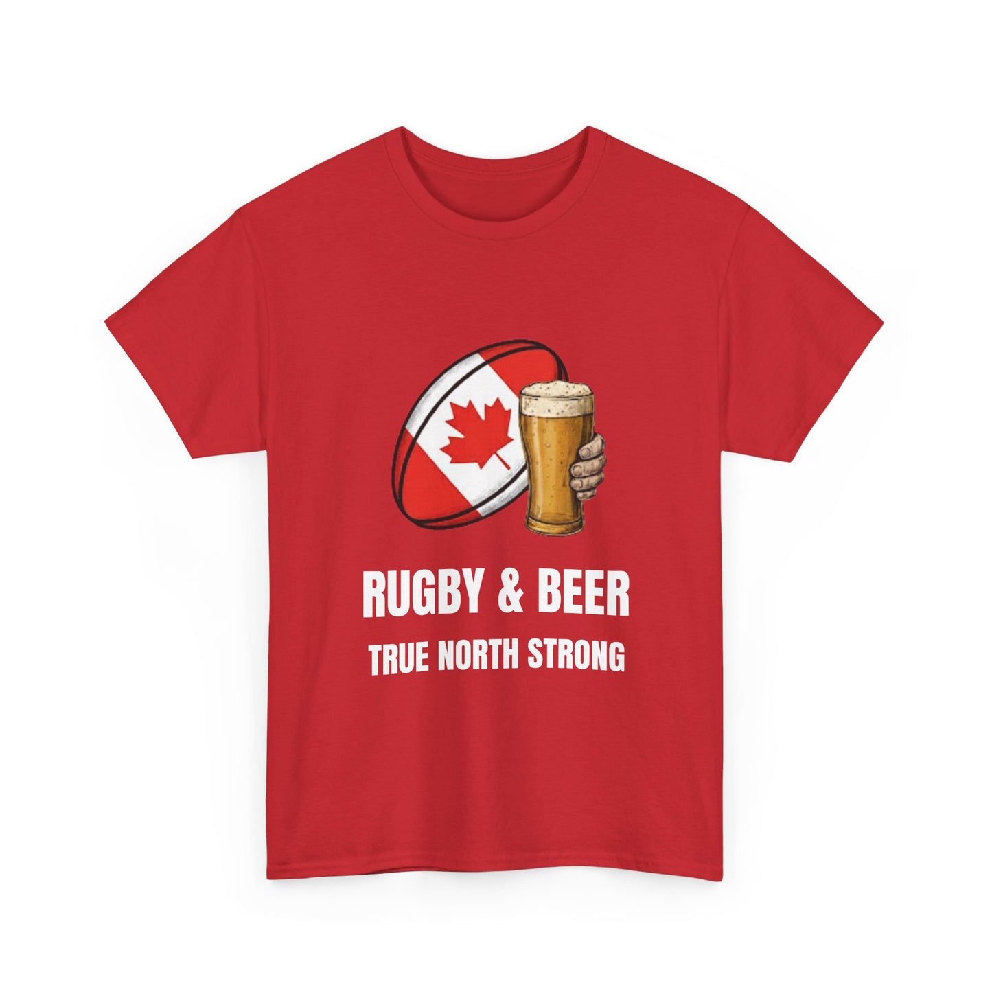 T-shirt Canada Rugby & Beer - T-shirt de supporter True North Strong | Vêtements pour le jour du match