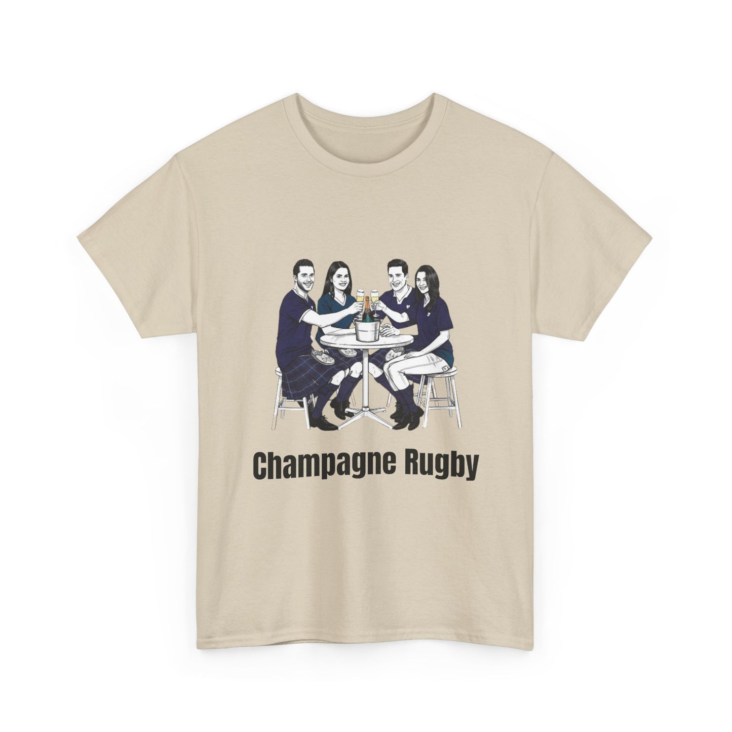 Champagne Rugby T-Shirt – Six Nations Scotland Fan Gift