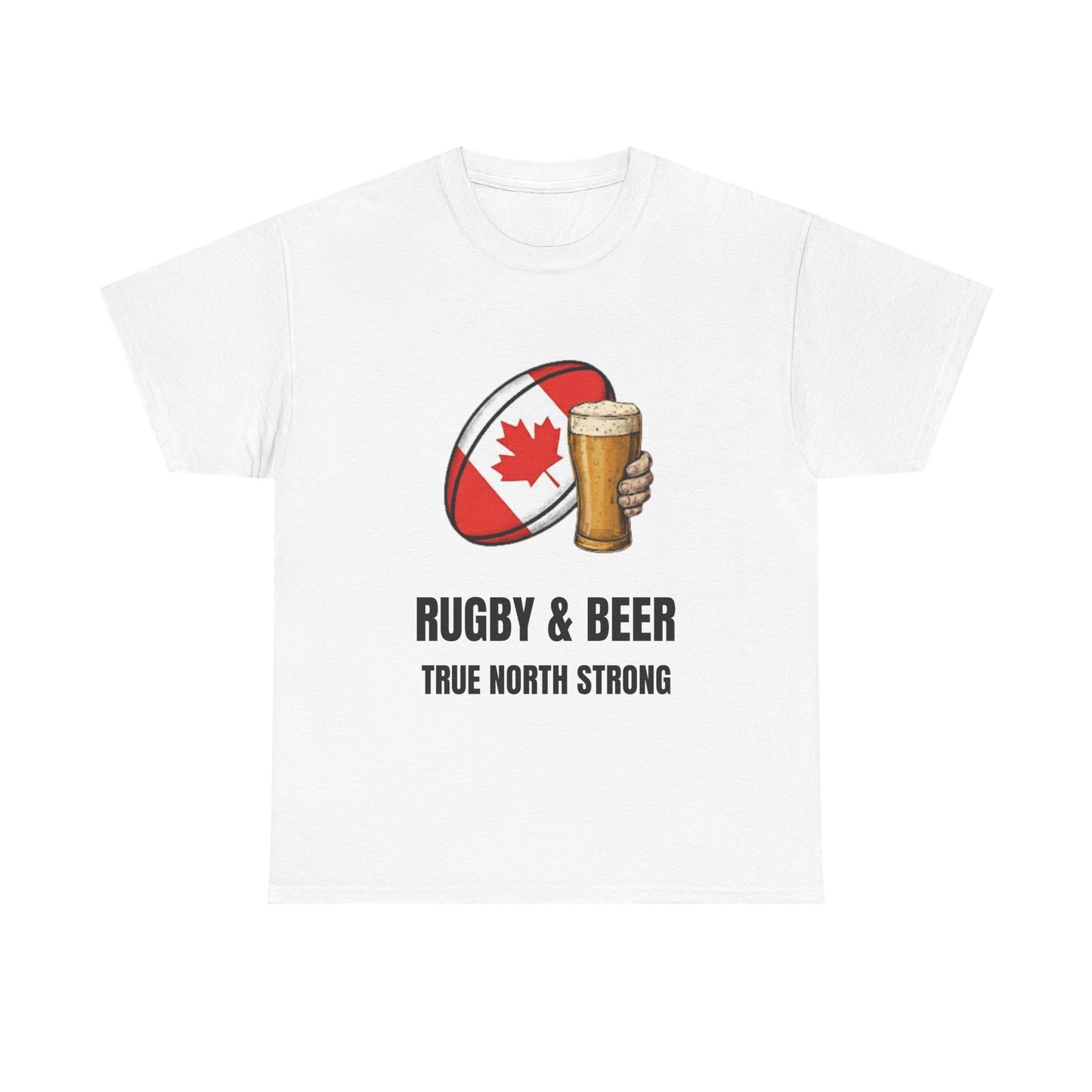 T-shirt Canada Rugby & Beer - T-shirt de supporter True North Strong | Vêtements pour le jour du match