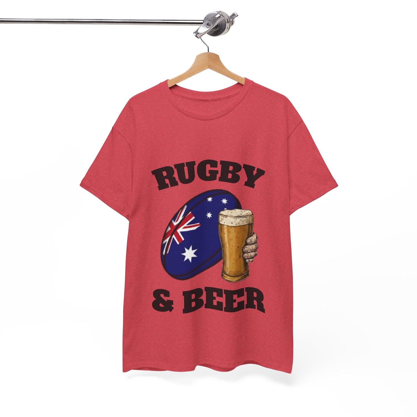 T-shirt Rugby & Beer Australia – T-shirt pour les fans de rugby des Wallabies