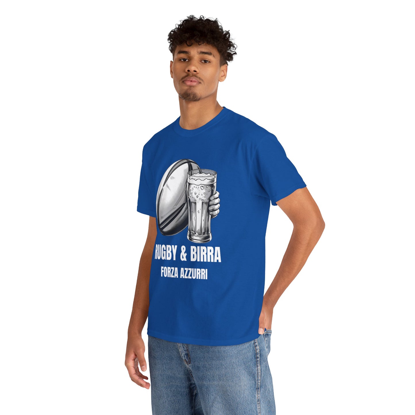 Rugby & Beer “Forza Azzurri” T-Shirt – Italy Rugby Fan Matchday Gift