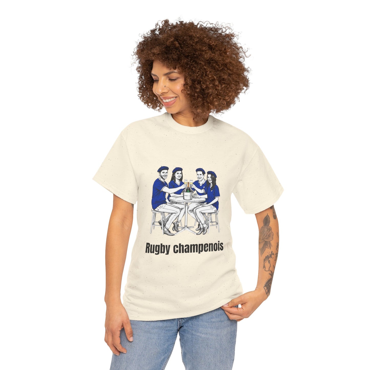 Champagne Rugby T-shirt - French Rubgy Fan Gift