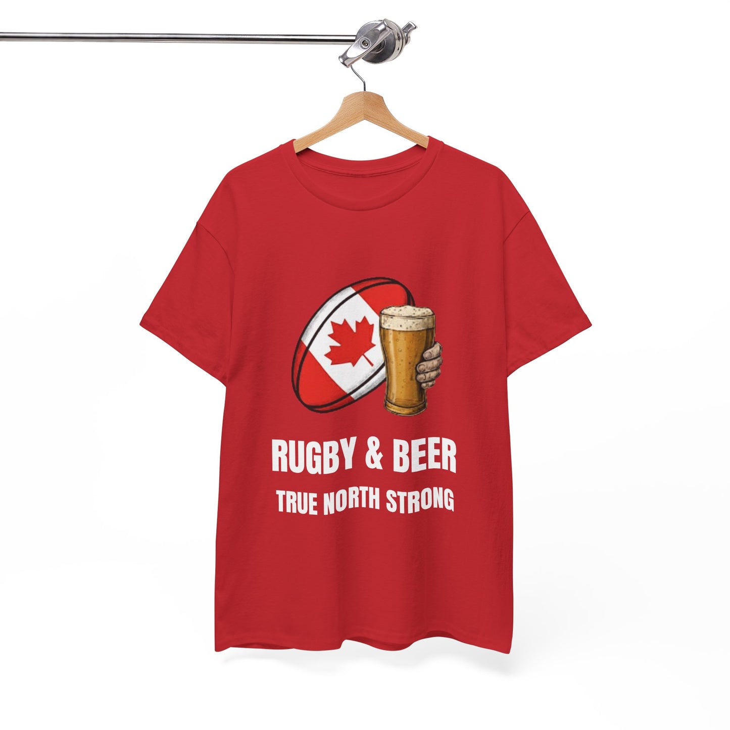 T-shirt Canada Rugby & Beer - T-shirt de supporter True North Strong | Vêtements pour le jour du match