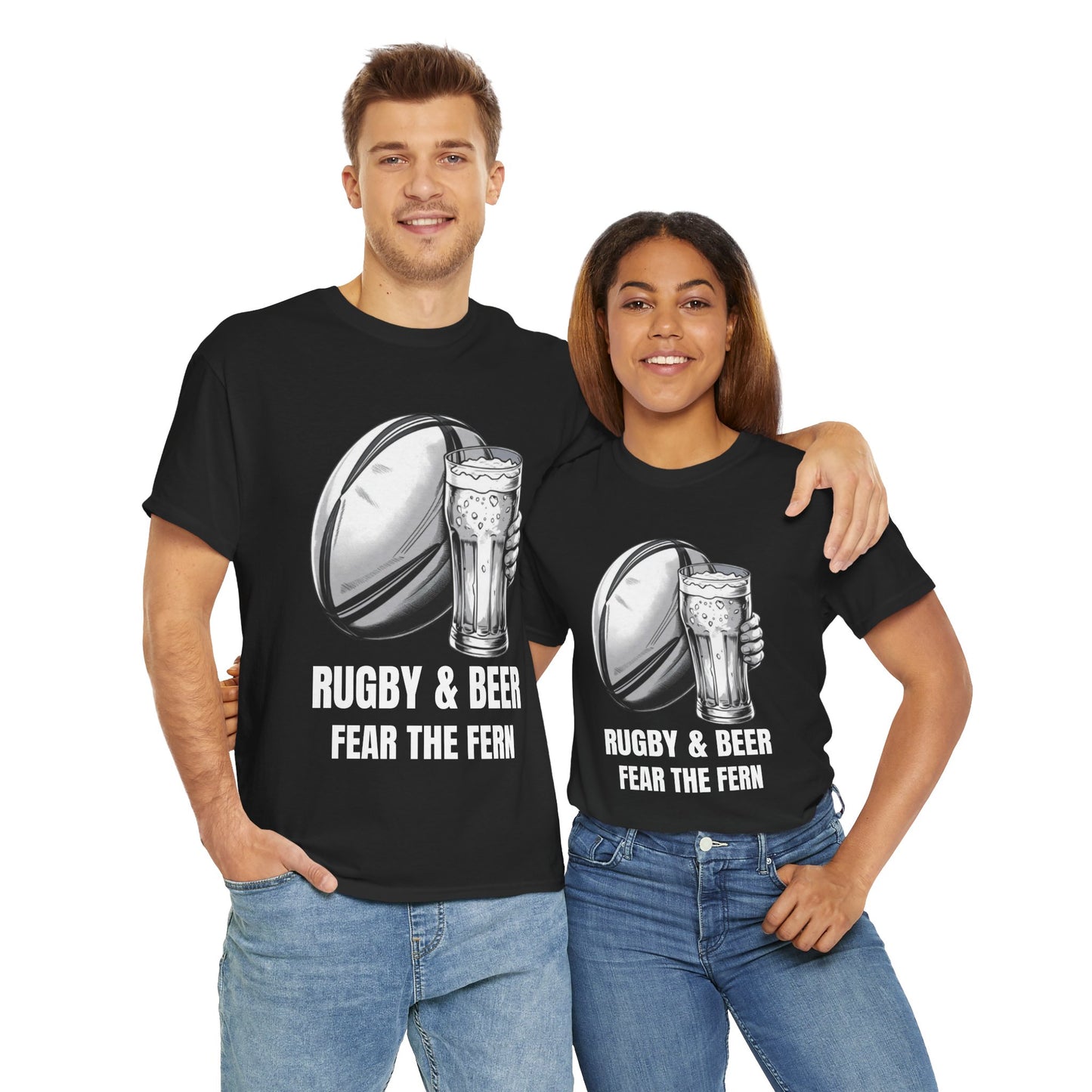 Rugby & Beer ¨Fear the Fern¨ T-Shirt - New Zealand Rugby Fan Matchday Gift