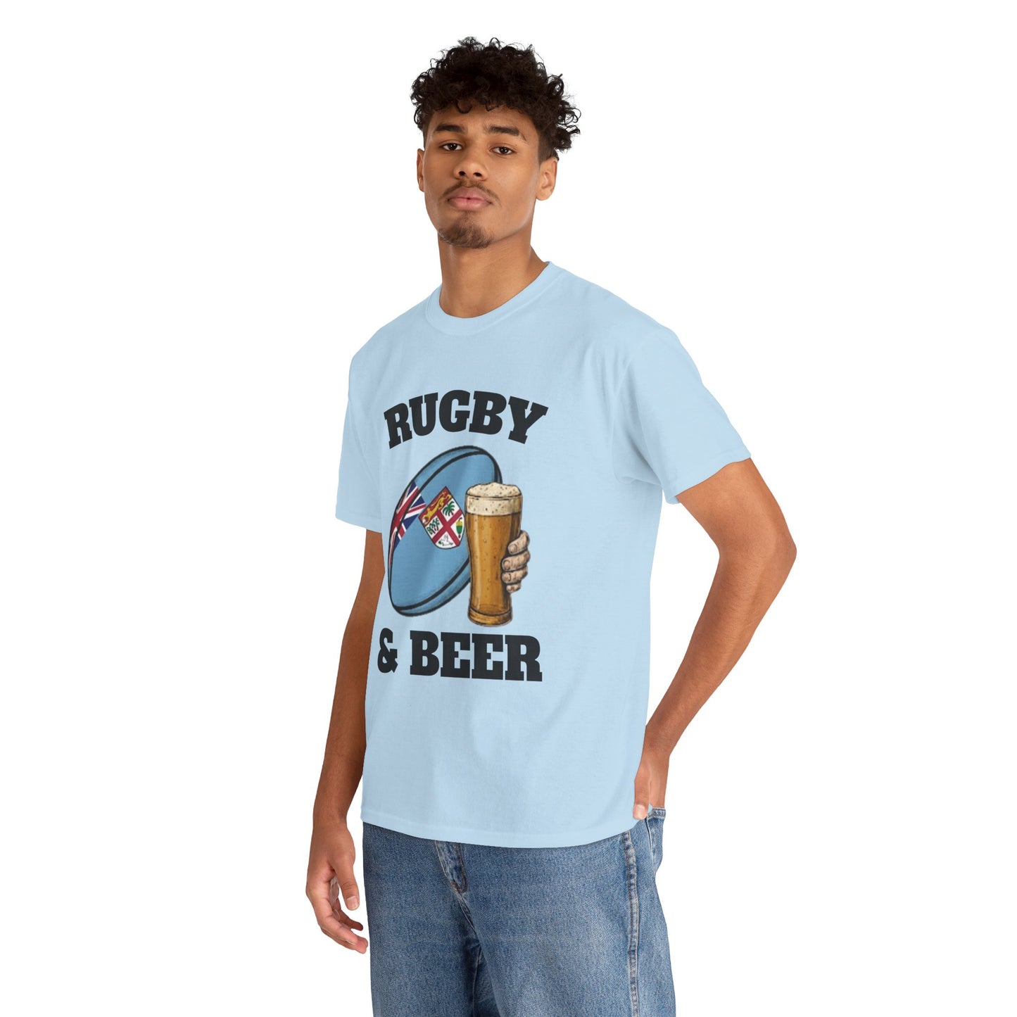 Rugby & Beer Fiji T-Shirt – Flying Fijians Rugby Fan Tee