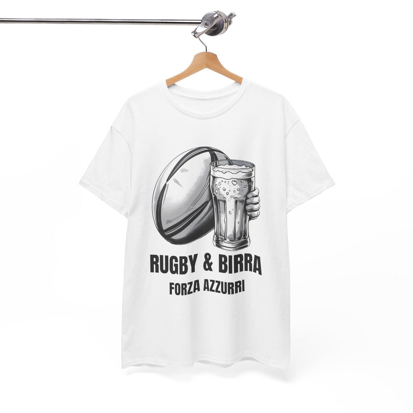 Rugby & Beer “Forza Azzurri” T-Shirt – Italy Rugby Fan Matchday Gift
