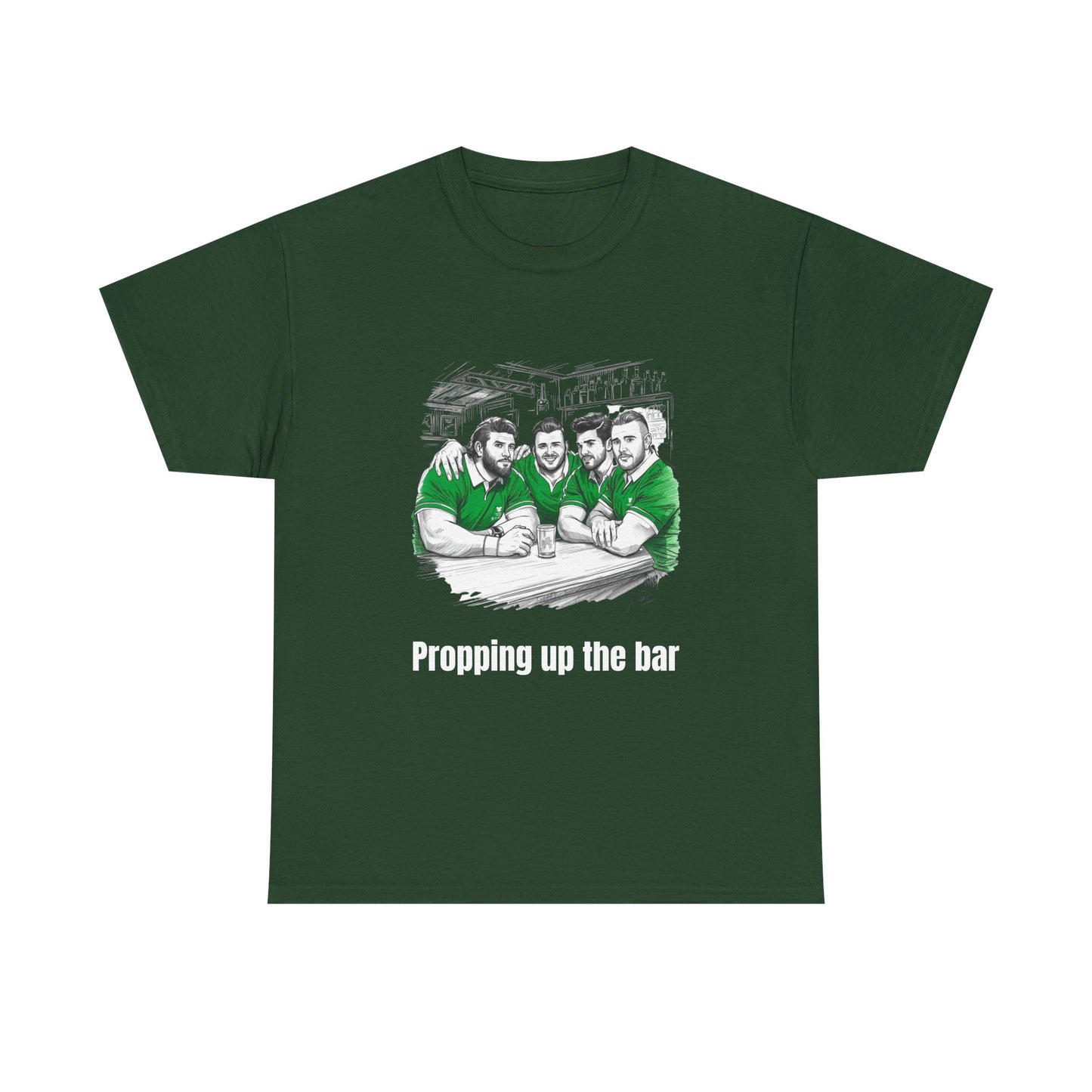 Propping Up The Bar – Divertente maglietta da rugby irlandese per tifosi e regali