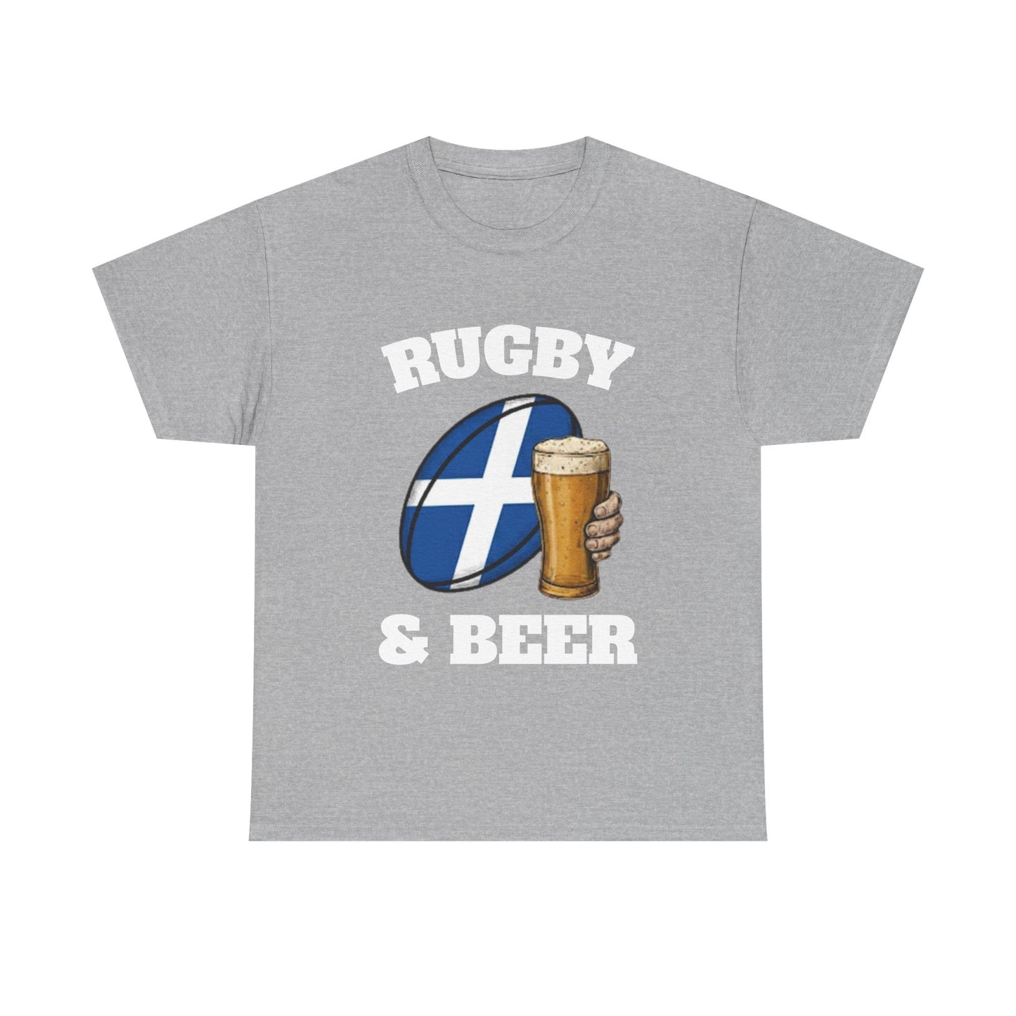 Scotland Rugby & Beer T-Shirt – Perfect for Match Days, Gifts & Lads Trips