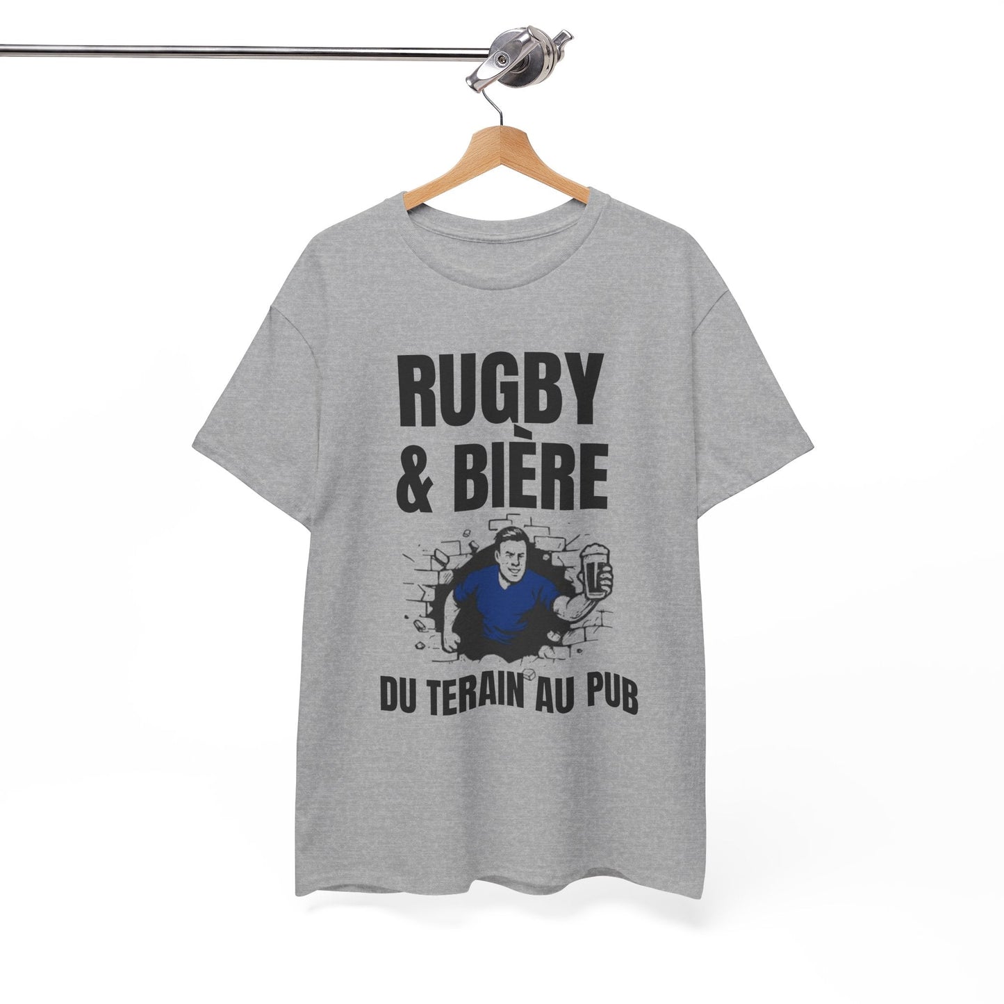 Rugby and Beer T-shirt – From the pitch to the pub | French rugby supporters' T-shirt - Rugby & Beer