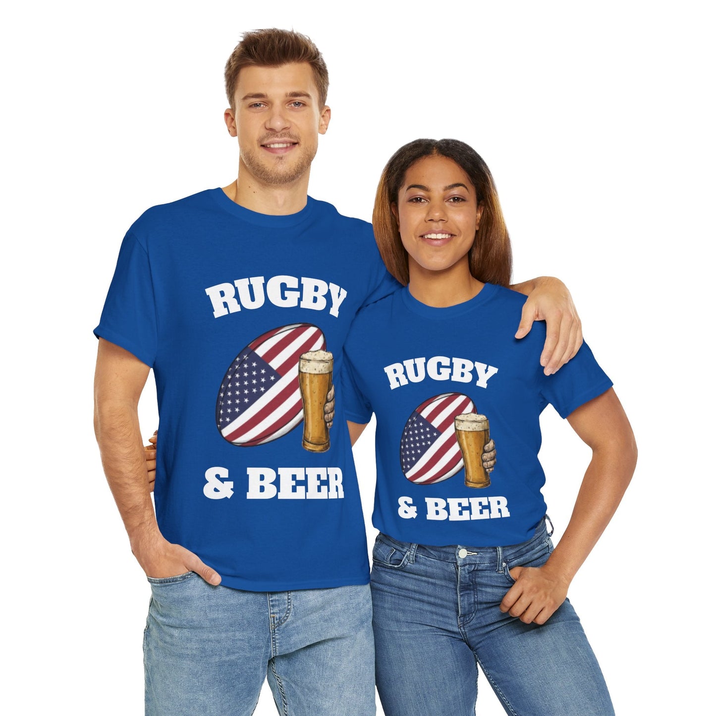 Rugby & Beer USA T-Shirt – American Rugby Fans Match Day Tee - Rugby & Beer
