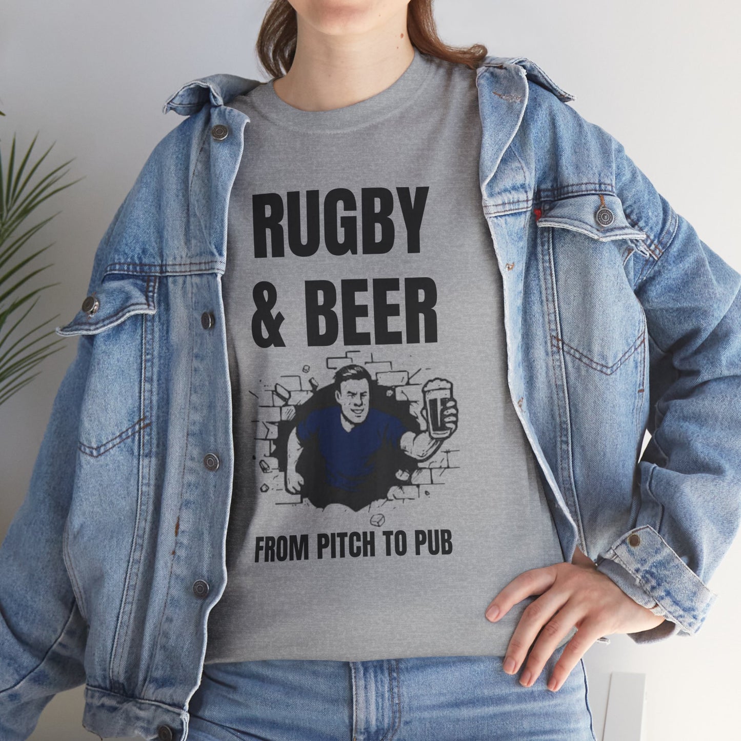 T-shirt Rugby et bière – Du terrain au pub | T-shirt des supporters de rugby écossais 