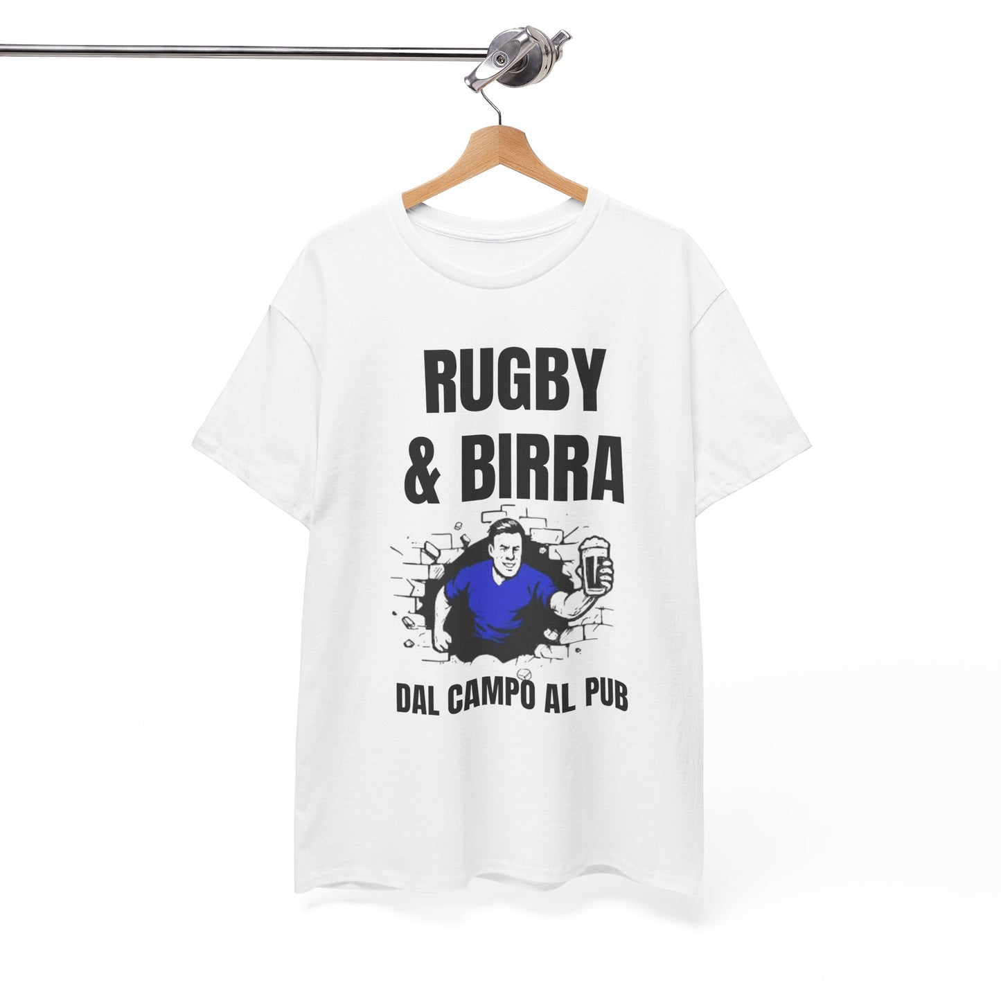 Rugby & Beer T-Shirt – From the Pitch to the Pub | Italian Rugby Fans Tee