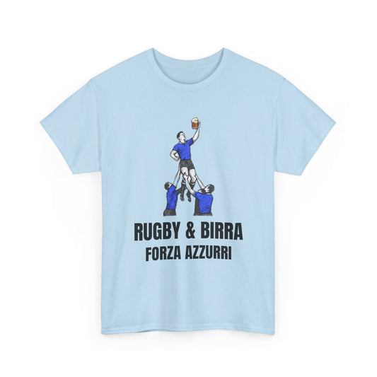 Forza Azzurri Italy Rugby T-Shirt | Rugby & Birra Fan Tee