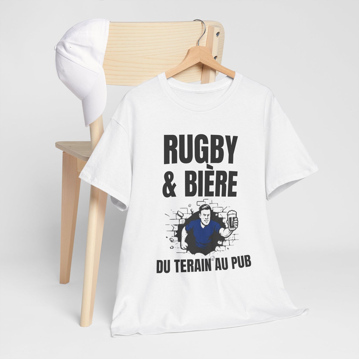 Rugby & Beer T-Shirt – From the Pitch to the Pub | French Rugby Fans Tee