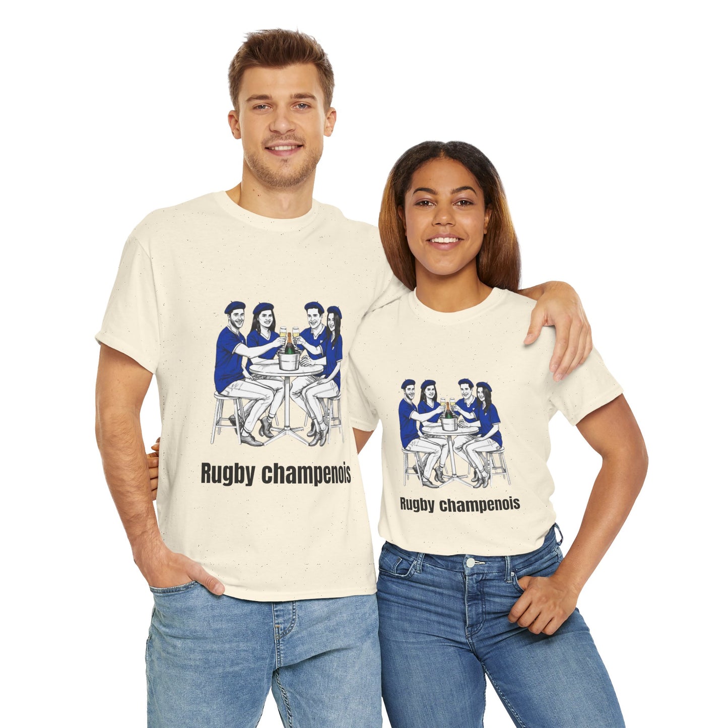 Champagne Rugby T-shirt - French Rubgy Fan Gift