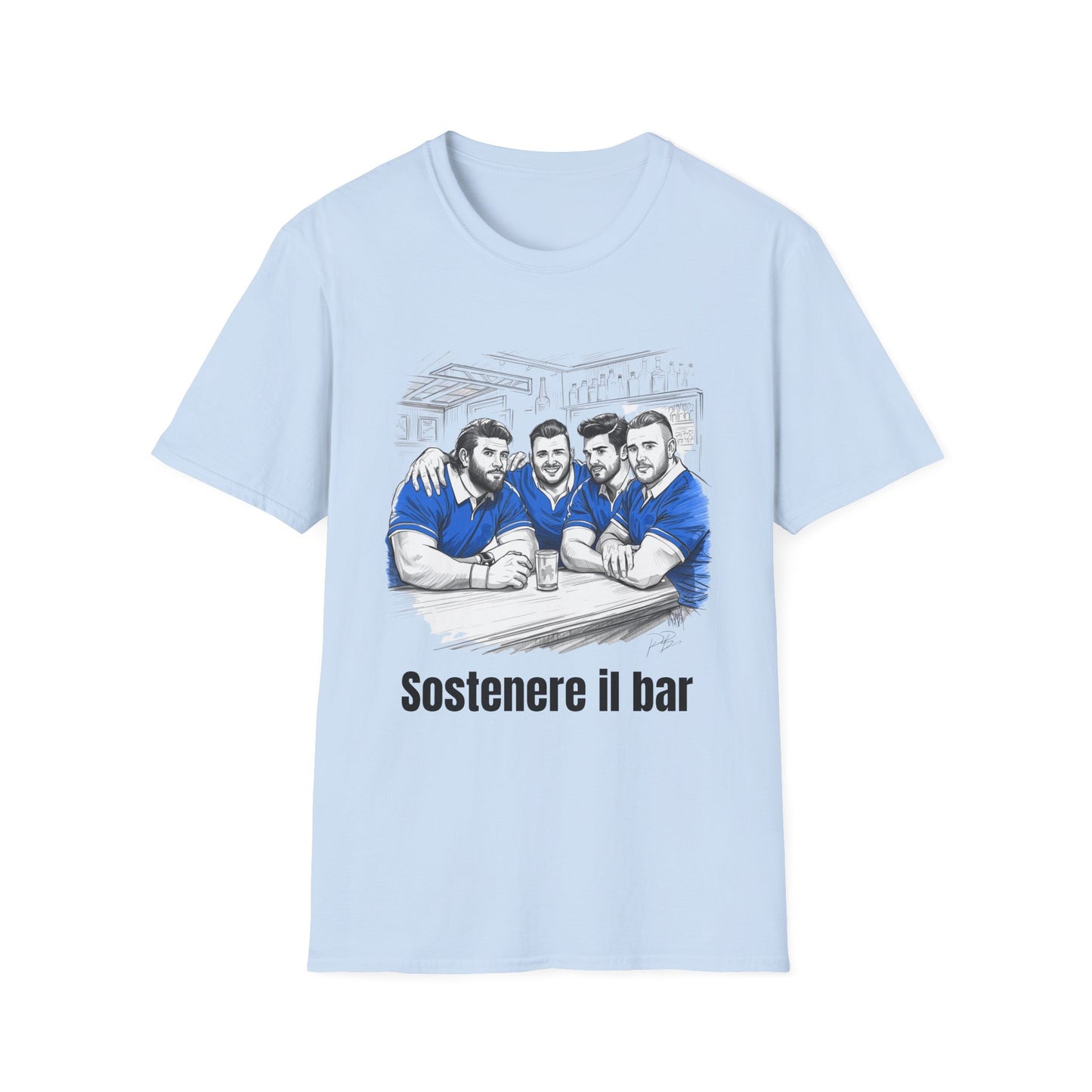 Propping Up The Bar – Funny Italian Rugby T-Shirt for Fans & Gifts