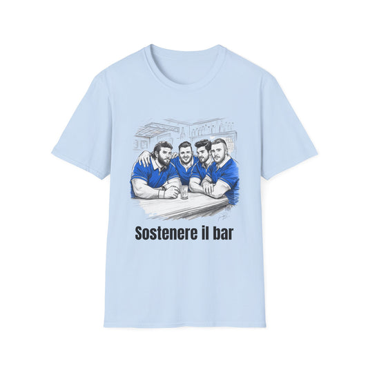 Propping Up The Bar – Funny Italian Rugby T-Shirt for Fans & Gifts