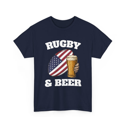 Rugby & Beer USA T-Shirt – American Rugby Fans Match Day Tee