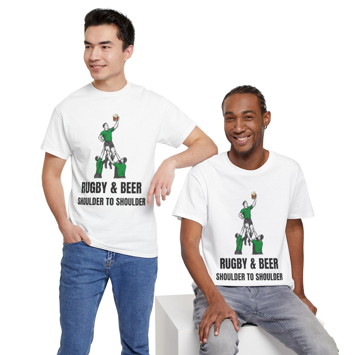 Shoulder to Shoulder Irish Rugby T-Shirt | Rugby & Beer Fan Tee