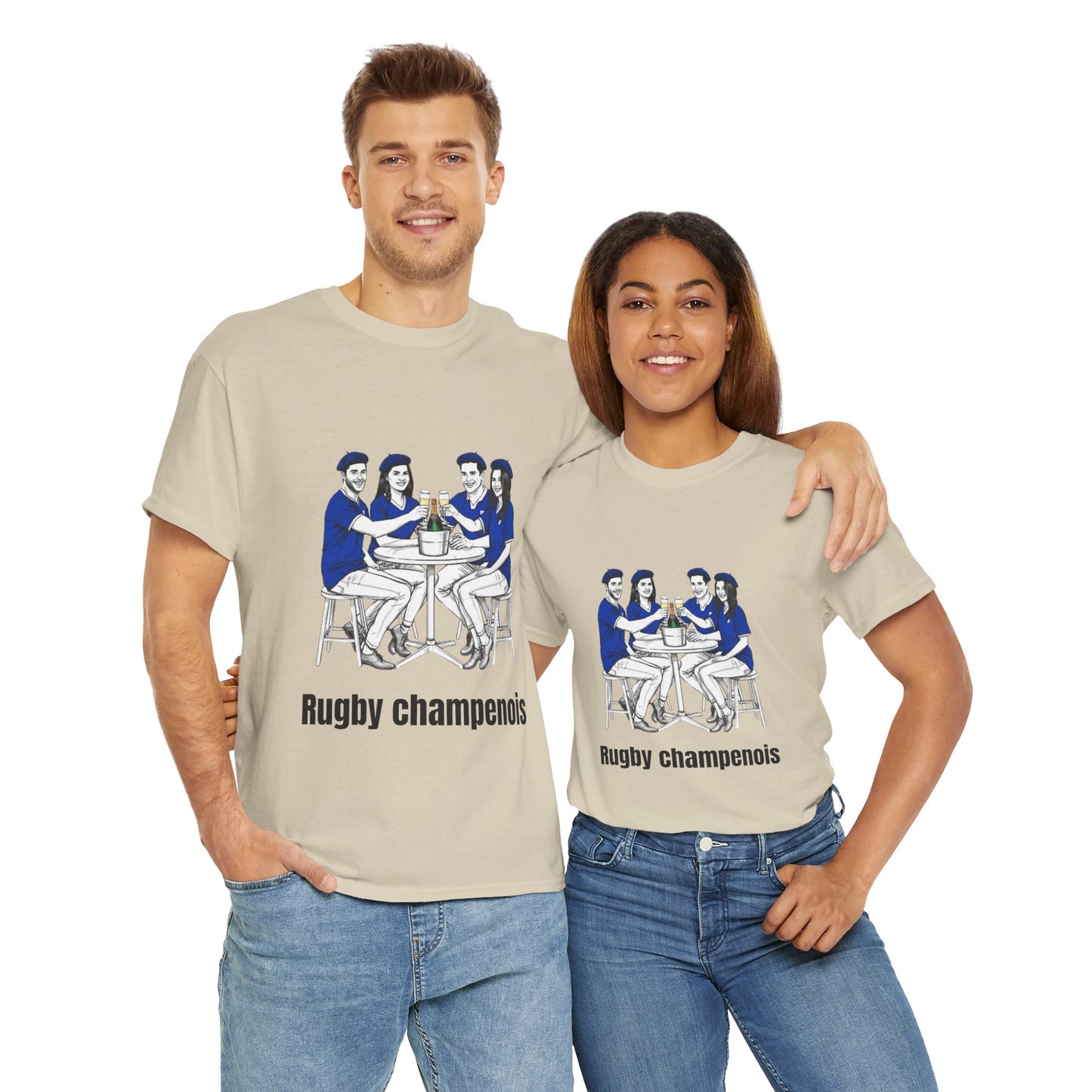 Champagne Rugby T-shirt - French Rubgy Fan Gift