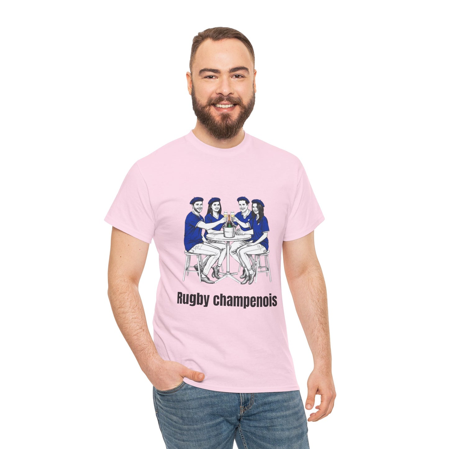 Champagne Rugby T-shirt - French Rubgy Fan Gift