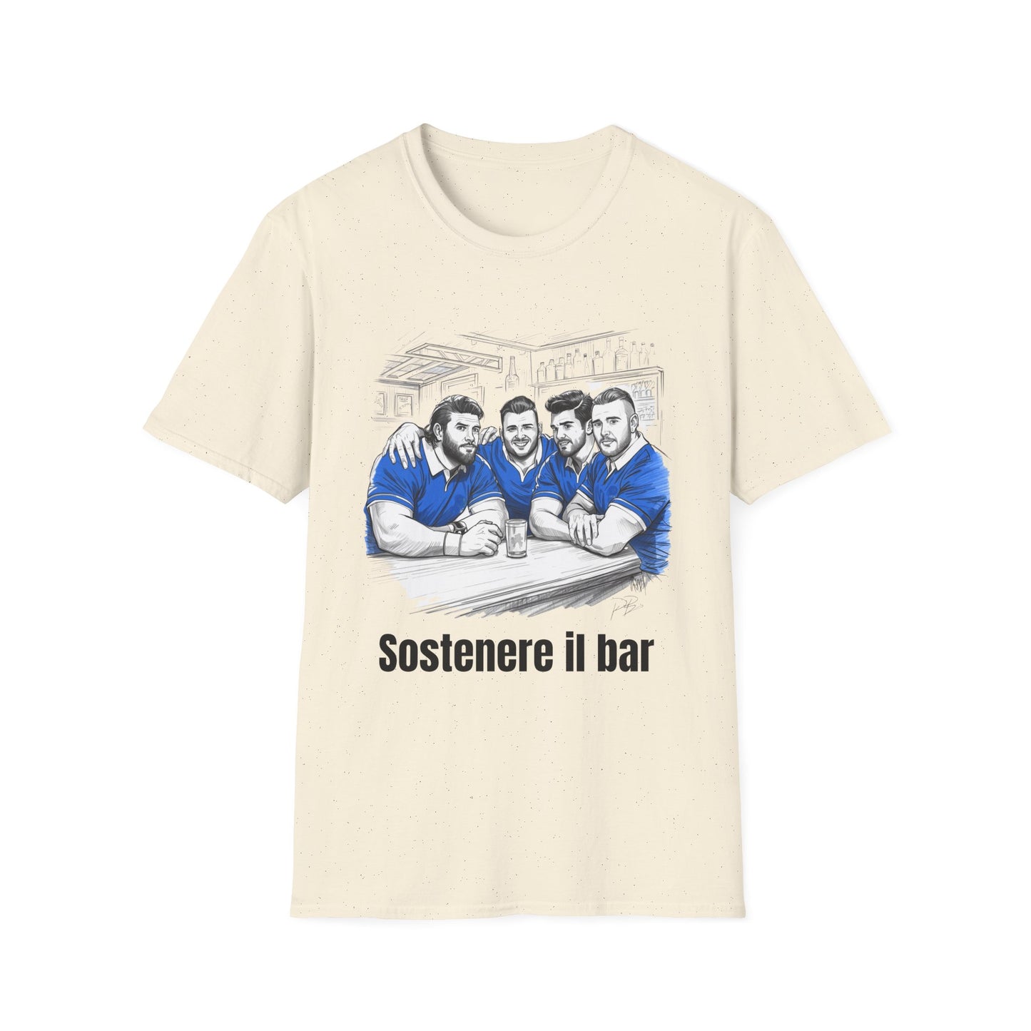 Propping Up The Bar – Funny Italian Rugby T-Shirt for Fans & Gifts