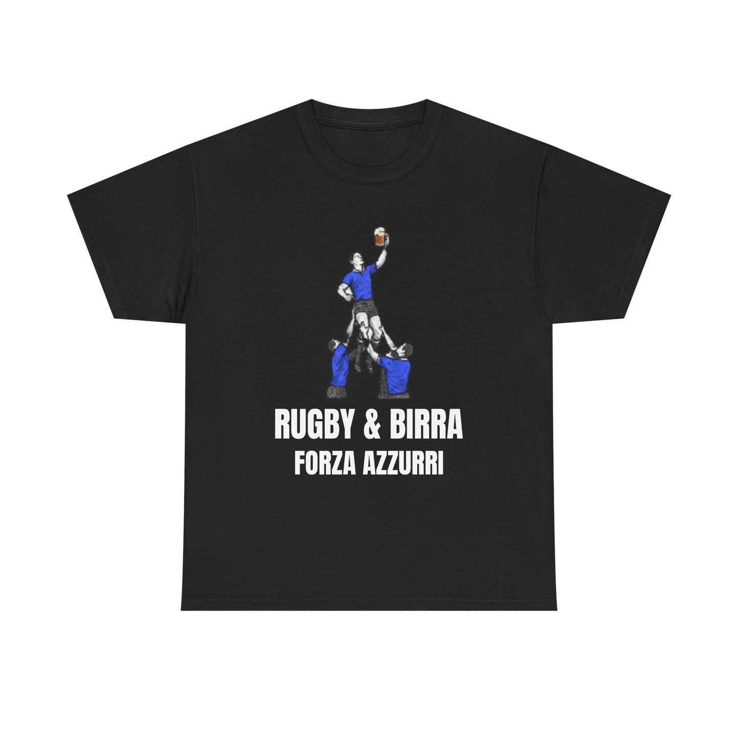 Forza Azzurri Italy Rugby T-Shirt | Rugby & Birra Fan Tee