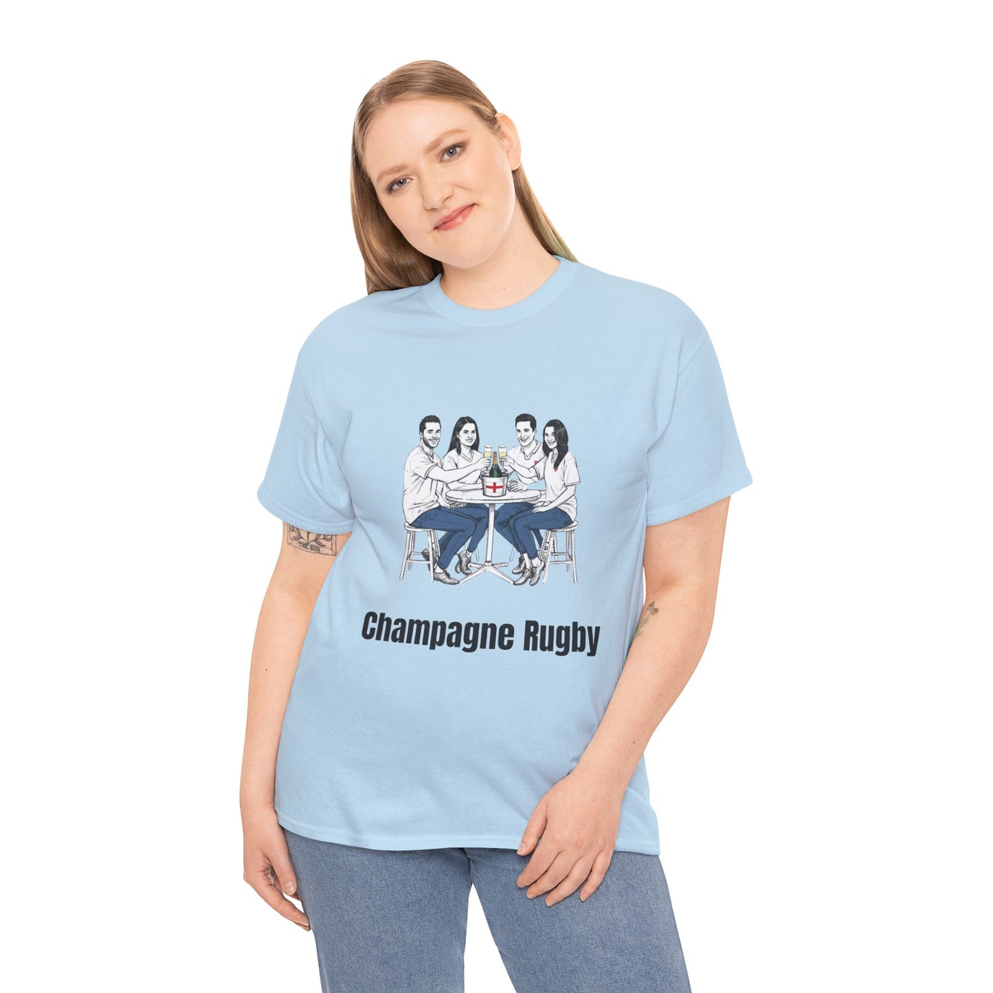 T-shirt de rugby champagne - Cadeau pour les supporters anglais du Tournoi des Six Nations