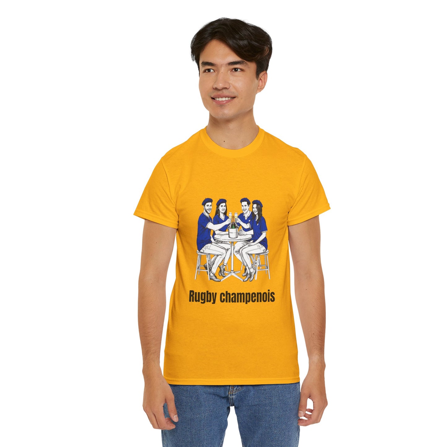Champagne Rugby T-shirt - French Rubgy Fan Gift