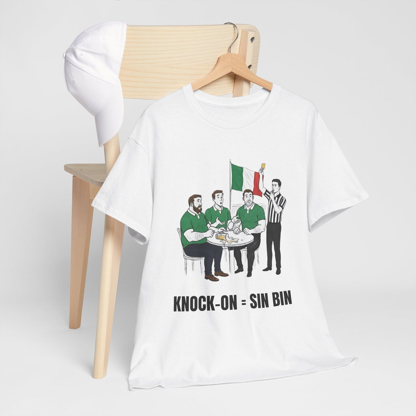 Irish Rugby & Beer T-Shirt – Yellow Card Pint Spill | Funny Rugby Fans Tee