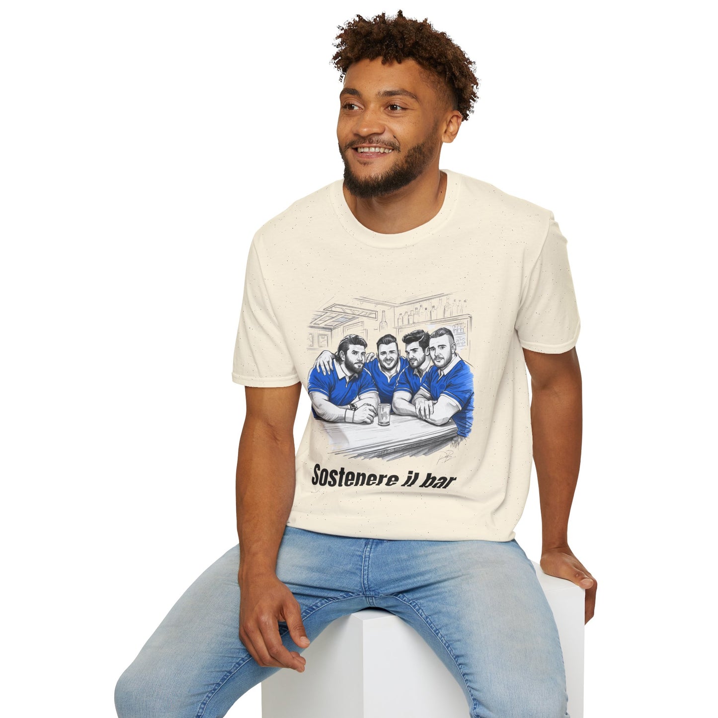 Propping Up The Bar – Funny Italian Rugby T-Shirt for Fans & Gifts