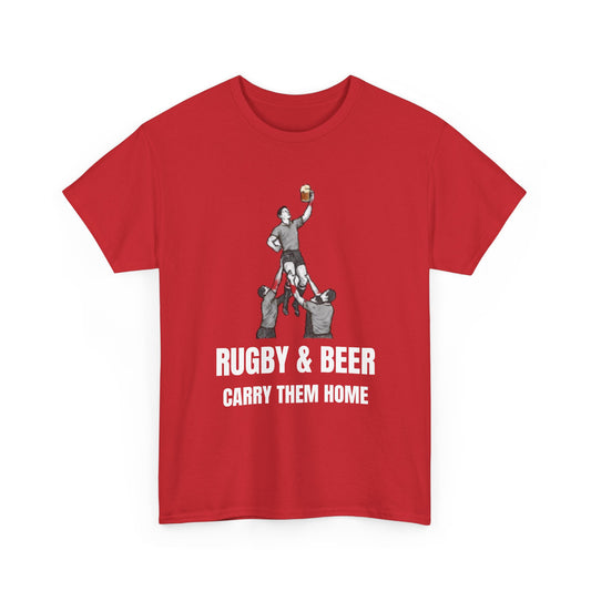 Carry Them Home England Rugby T-Shirt | Rugby & Beer Fan Tee